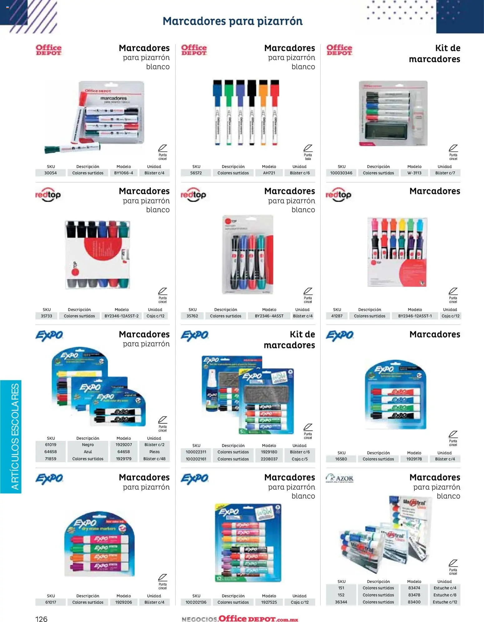 Nuevas ofertas de Office Depot válidas en toda la República Mexicana desde el 12/01/2026. ¡Encuentra las mejores ofertas en Office Depot catálogo 2026! | Página: 128 | Productos: Estuche, Pizarrón, Caja