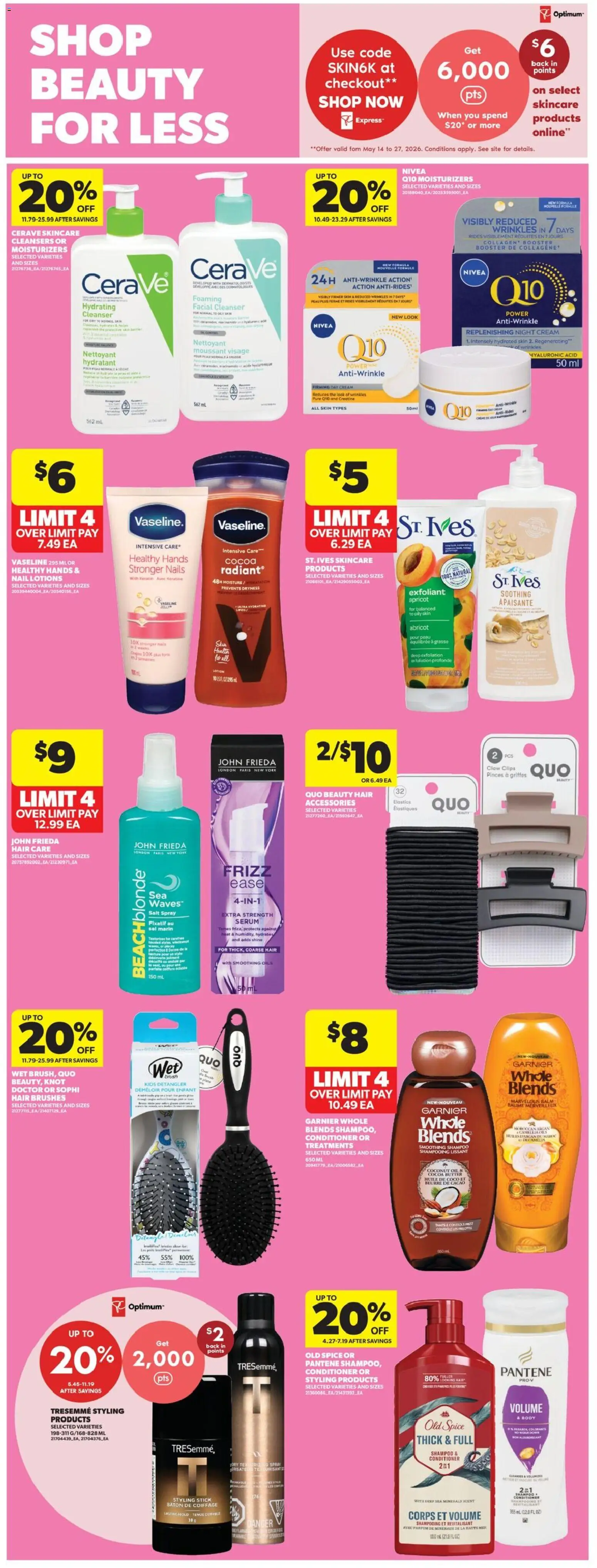 Real Canadian Superstore flyer valid from 21.05.2026 | Page: 30 | Products: Cream, Shampoo, Conditioner, Oil