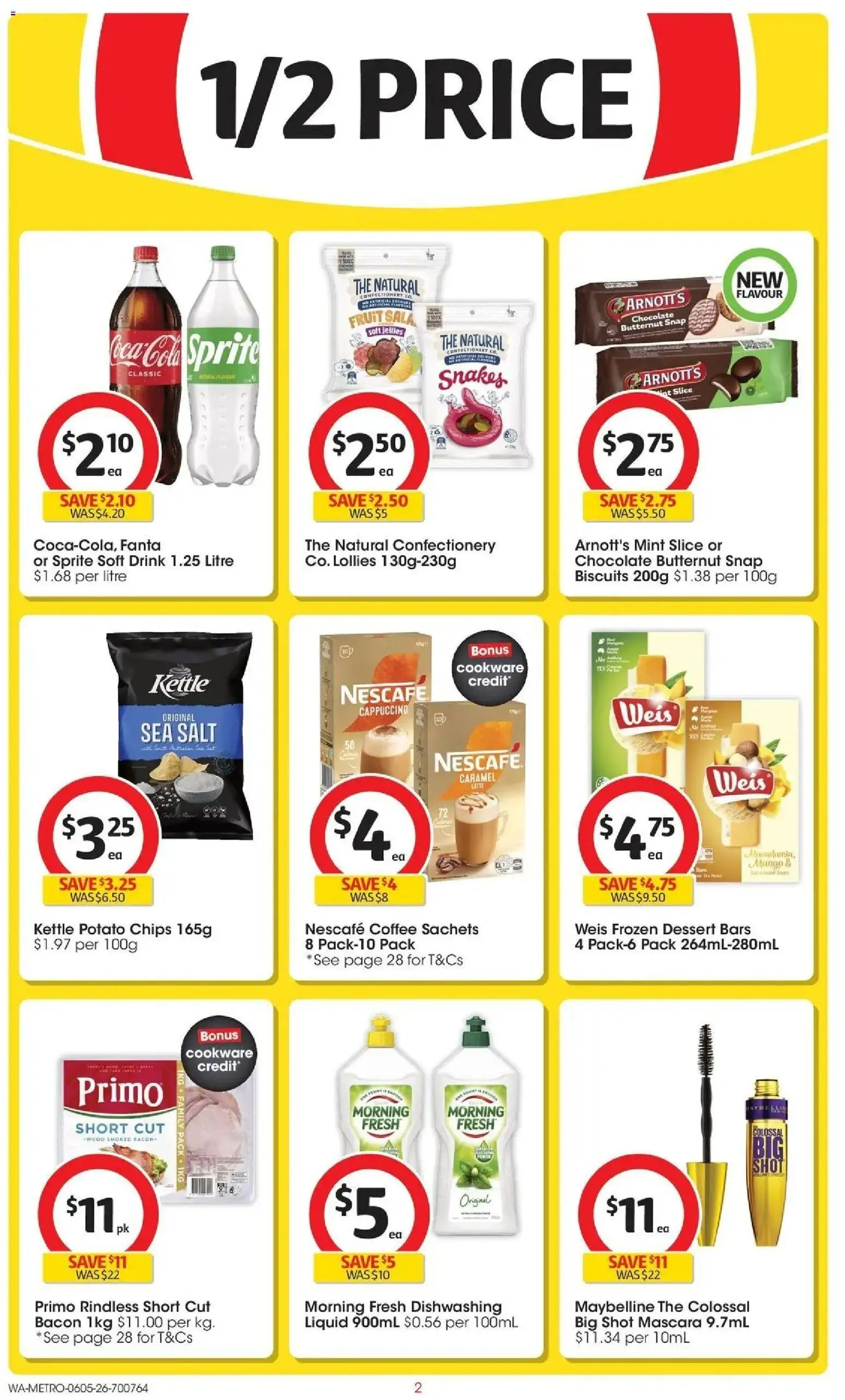 Coles catalogue - valid from 05.05.2026 | Page: 2 | Products: Bacon, Coffee, Biscuits, Salt