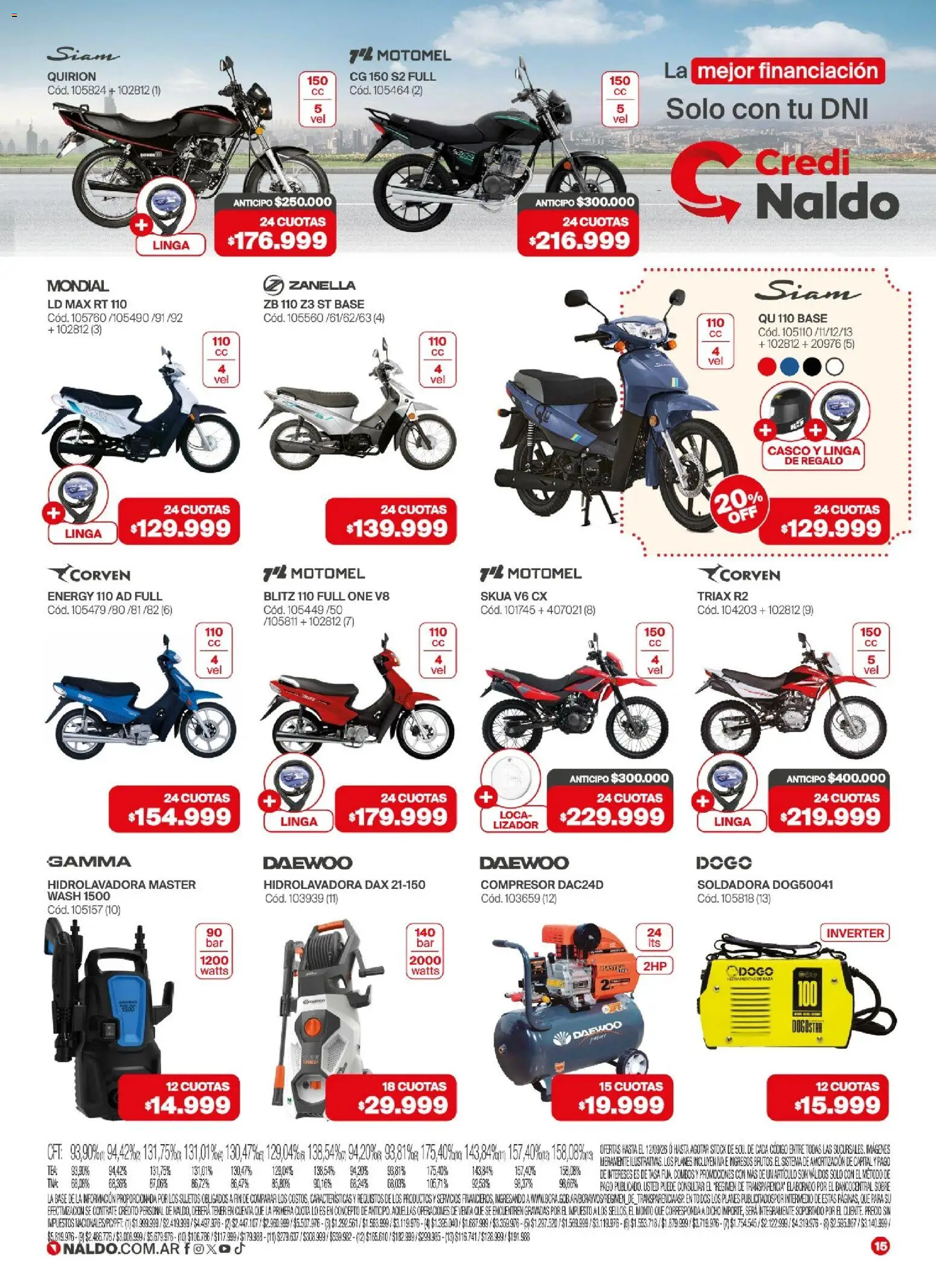 Naldo - Catálogo │ válido desde el 28/08/2026 | Página: 15 | Productos: Soldadora, Sobre, Hidrolavadora