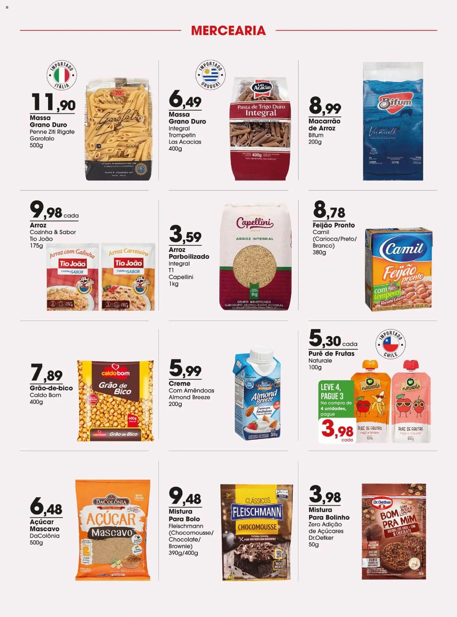 Zaffari Folheto - válido de 25/08/2026 | Página: 4 | Produtos: Frutas, Arroz integral, Aveia, Açúcar