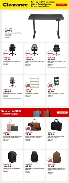 Preview of Staples weekly flyer / circulaire from shop Staples valid from Jun 26, 2026 | Page: 11 | Products: Backpack, Case, Bag, Chair