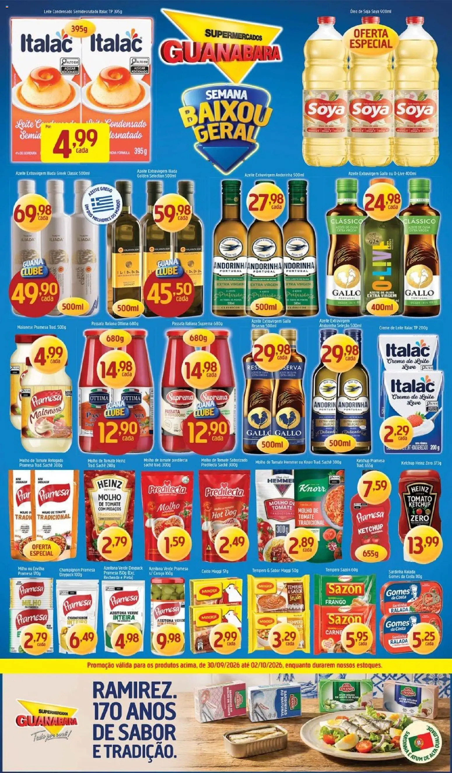 Supermercados Guanabara Folheto - válido de 30/09/2026 | Página: 3 | Produtos: Tomate, Ketchup, Açúcar, Milho