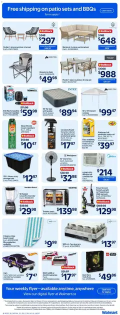 Preview of Walmart weekly flyer from shop Walmart valid from 11.06.2026 | Page: 9 | Products: Toaster, Conditioner, Bed, Oil