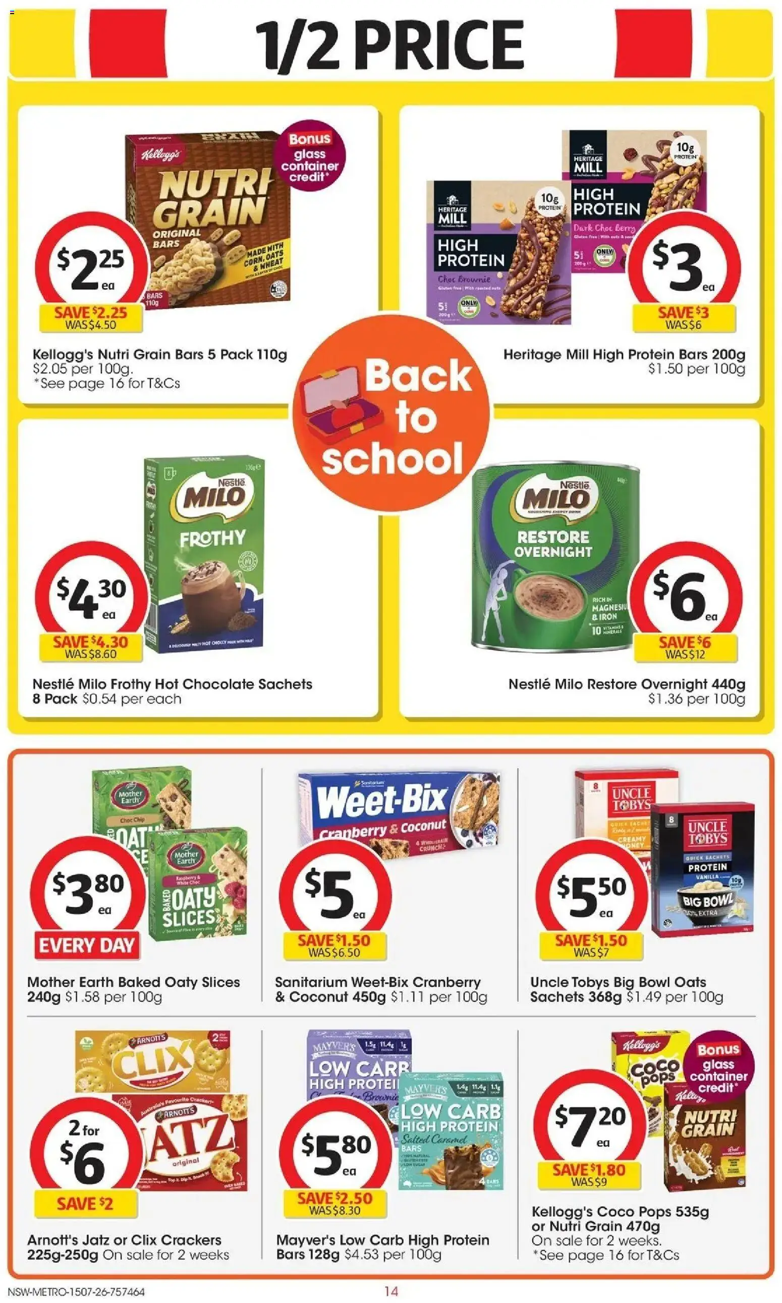 Coles catalogue - valid from 15/07/2026 | Page: 14 | Products: Chocolate, Honey, Hot chocolate, Raspberry