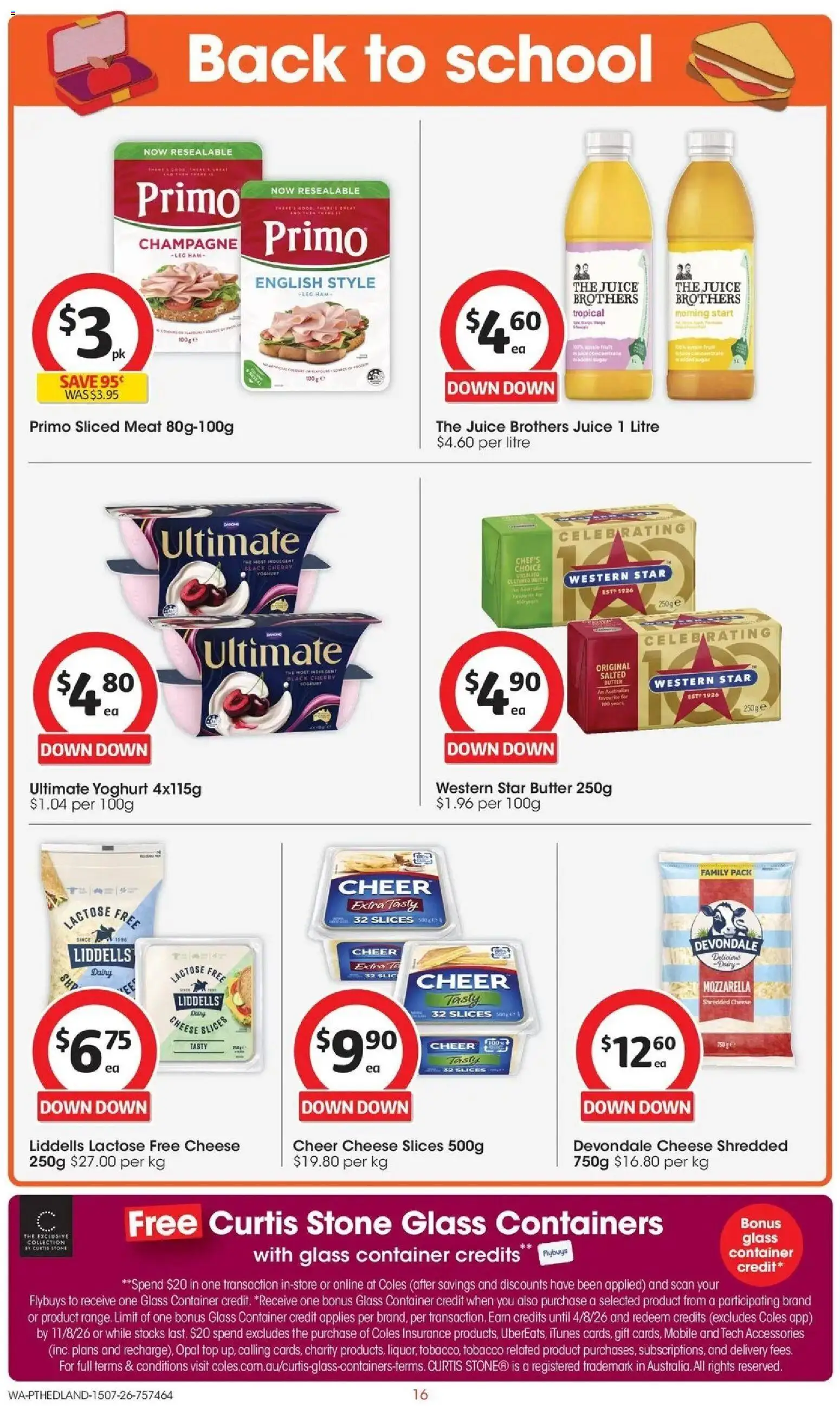 Coles catalogue - valid from 15/07/2026 | Page: 16 | Products: Butter, Cheese, Meat, Mobile