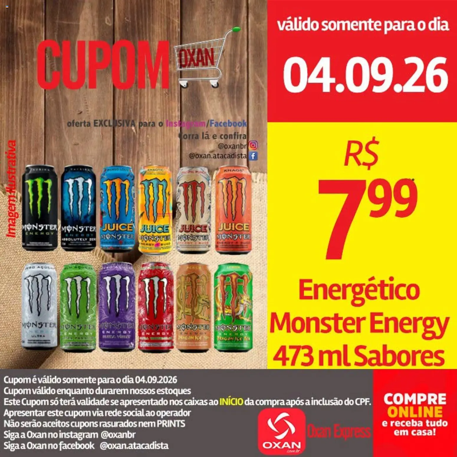 Oxan Atacadista Folheto - válido de 04/09/2026 | Página: 11 | Produtos: Energético, Ice tea, Monster