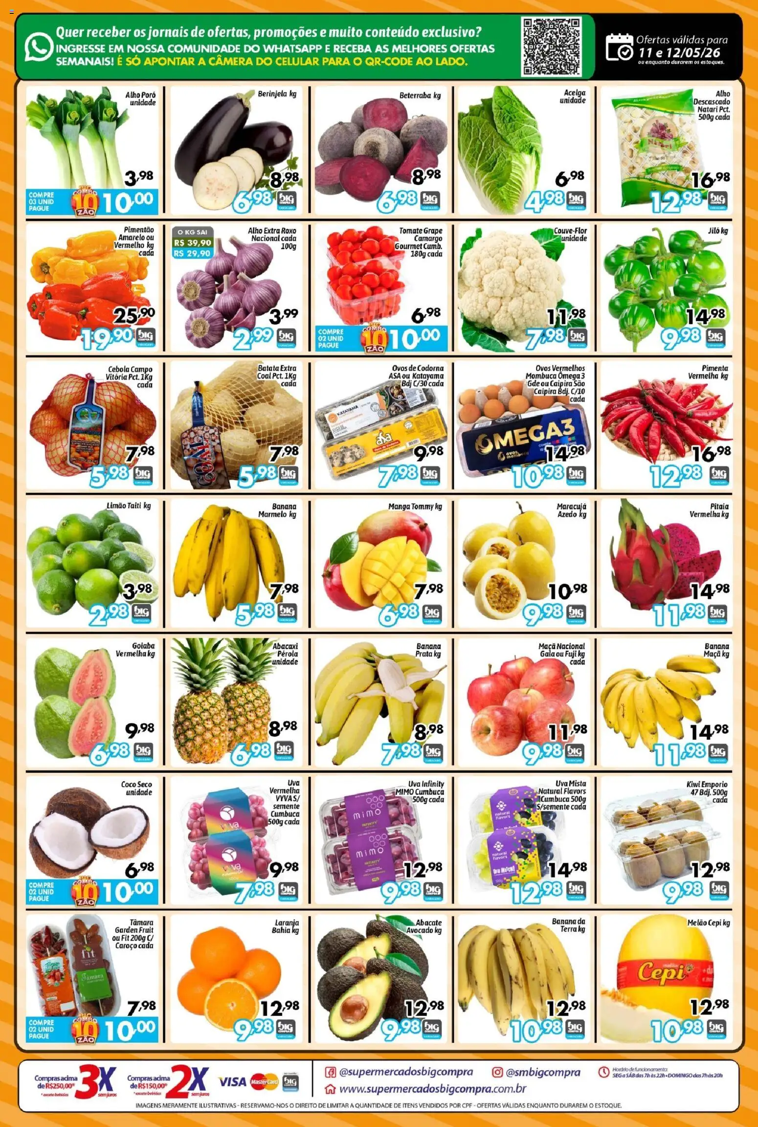 Big Compra Folheto - válido de 11.05.2026 | Página: 2 | Produtos: Coco, Goiaba, Kiwi, Ovos de codorna
