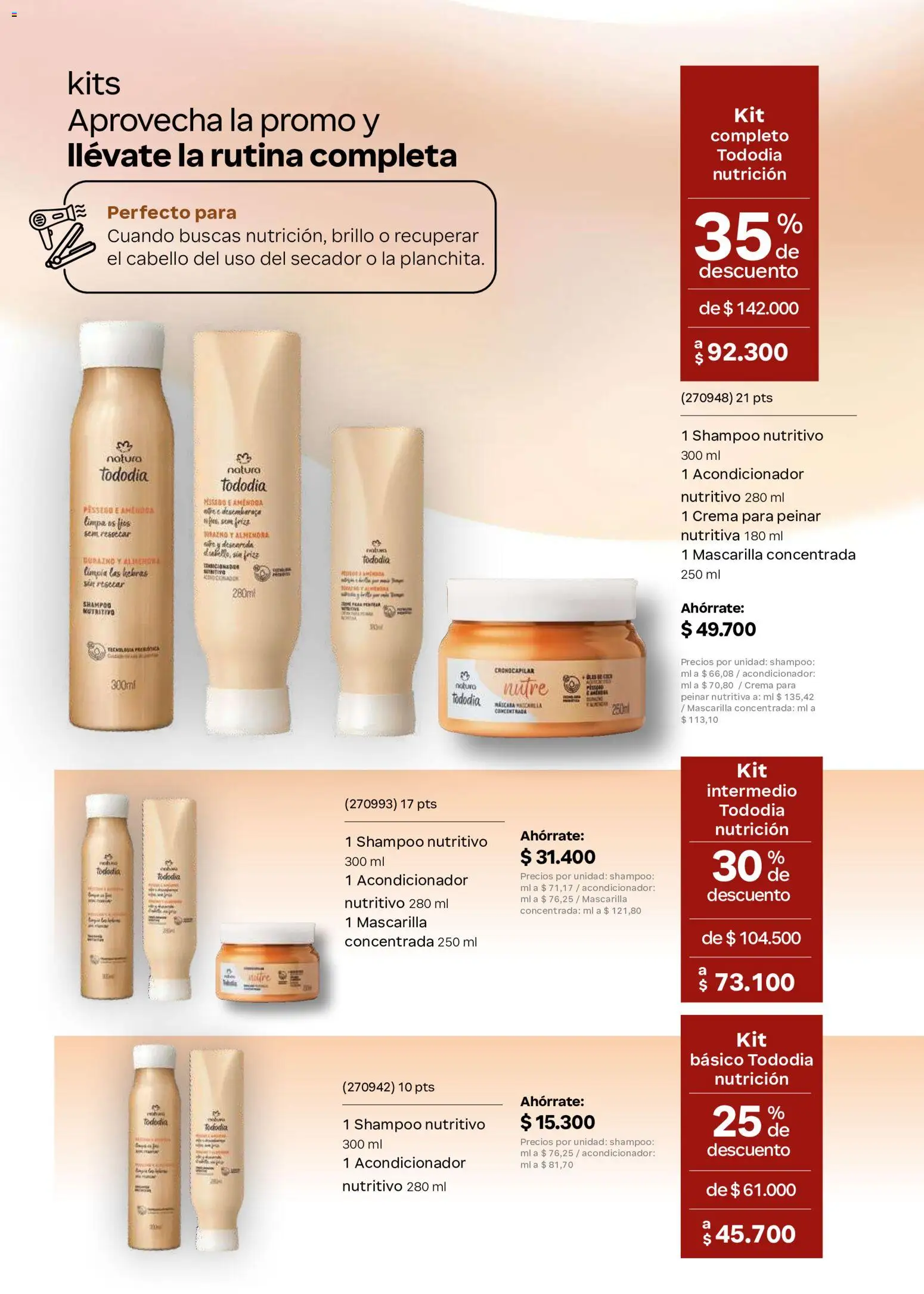 Natura revista - valida desde el 23/09/2026 | Página: 25 | Productos: Shampoo, Brillo, Máscara, Acondicionador