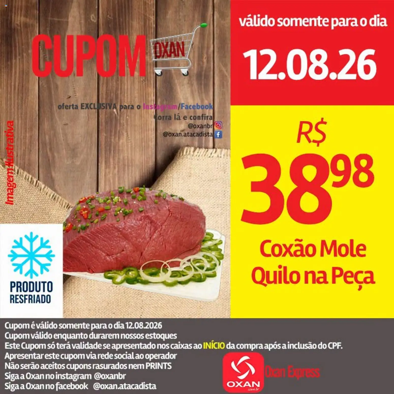 Oxan Atacadista Folheto - válido de 12/08/2026 | Página: 3 | Produtos: Coxão mole