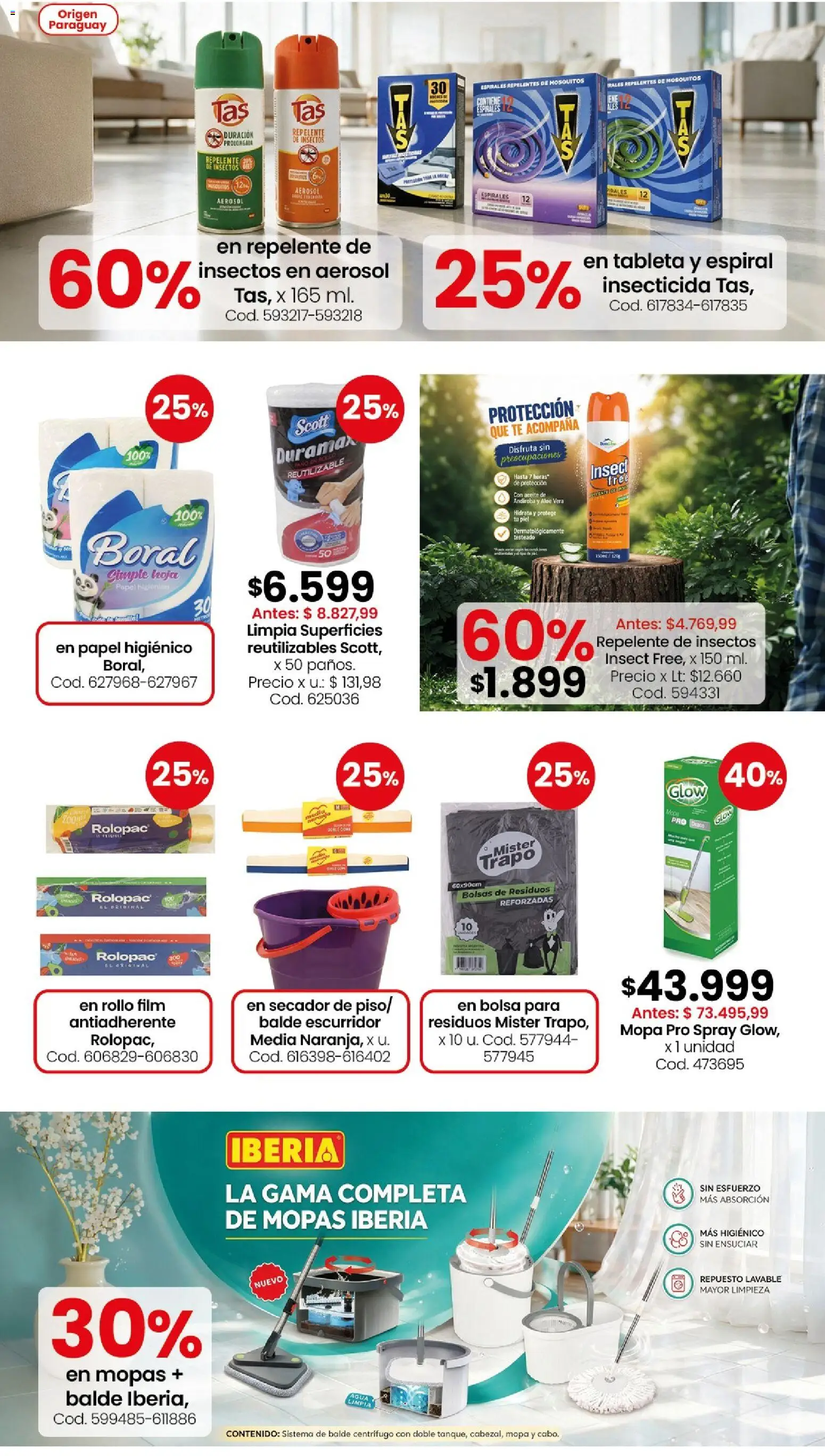 Coto - Perfumería y limpieza │ válido desde el 24/08/2026 | Página: 3 | Productos: Tableta, Papel higiénico, Bolsa, Escurridor
