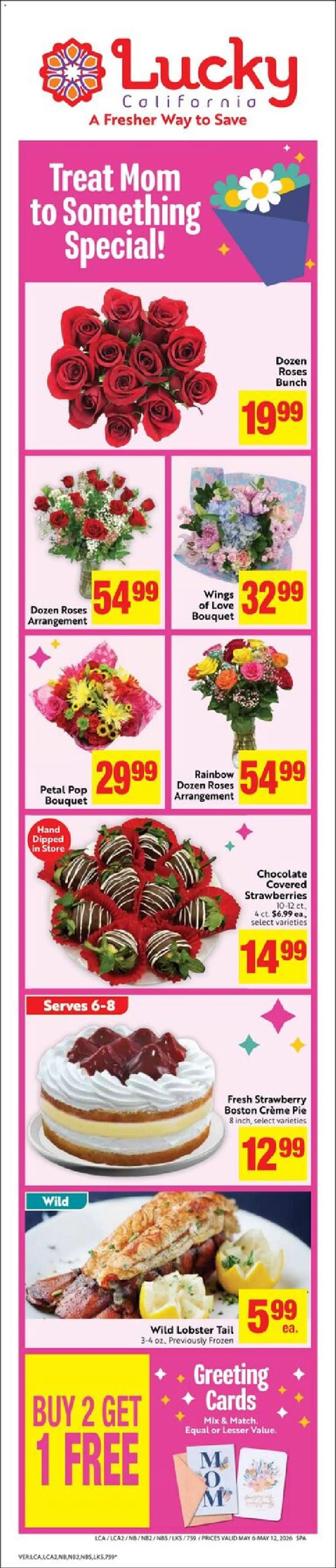 Lucky Supermarkets Weekly - AK - valid from 06.05.2026 | Page: 1 | Products: Chocolate, Strawberries