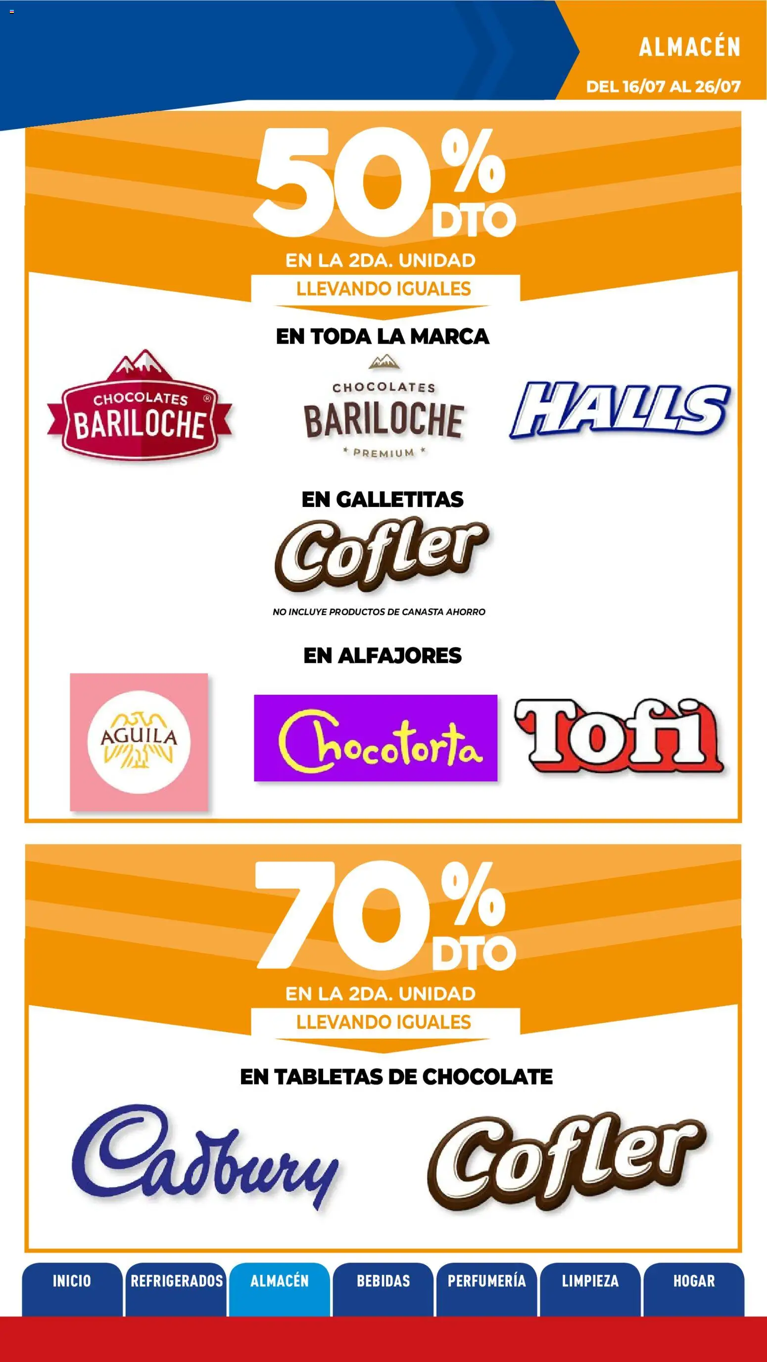 La Anonima catálogo │ válido desde el 16/07/2026 | Página: 14 | Productos: Galletitas, Chocolate, Canasta