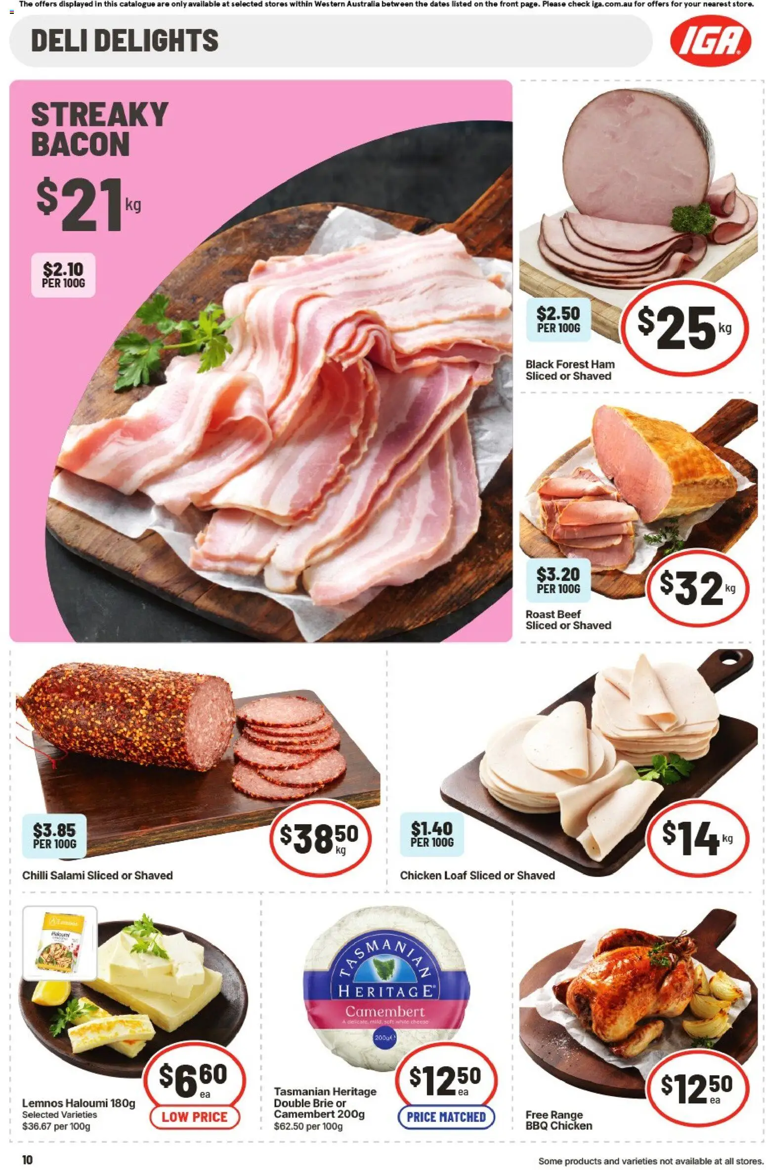 IGA catalogue - valid from 26/08/2026 | Page: 10 | Products: Chicken, Beef, Camembert, Roast