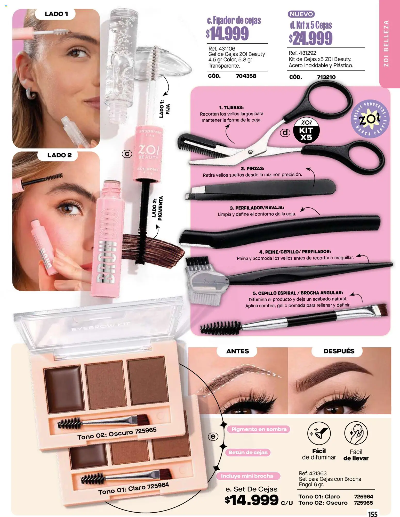 Carmel revista - valida desde el 01/07/2026 | Página: 155 | Productos: Fijador, Brocha, Contorno, Perfilador