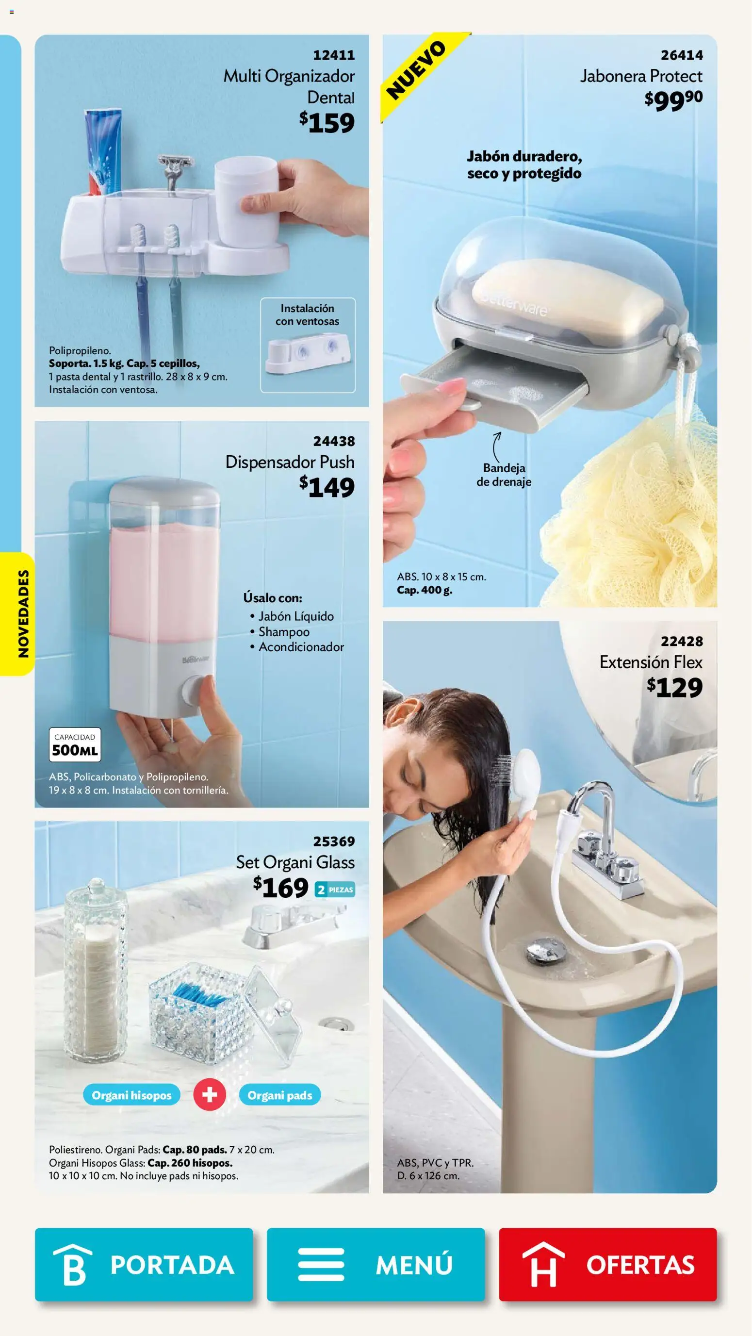 Nuevas ofertas de Betterware válidas en toda la República Mexicana desde el 31/08/2026. ¡Encuentra las mejores ofertas en Betterware campaña 9 2026! | Página: 80 | Productos: Pasta dental, Jabón líquido, Bandeja, Jabón