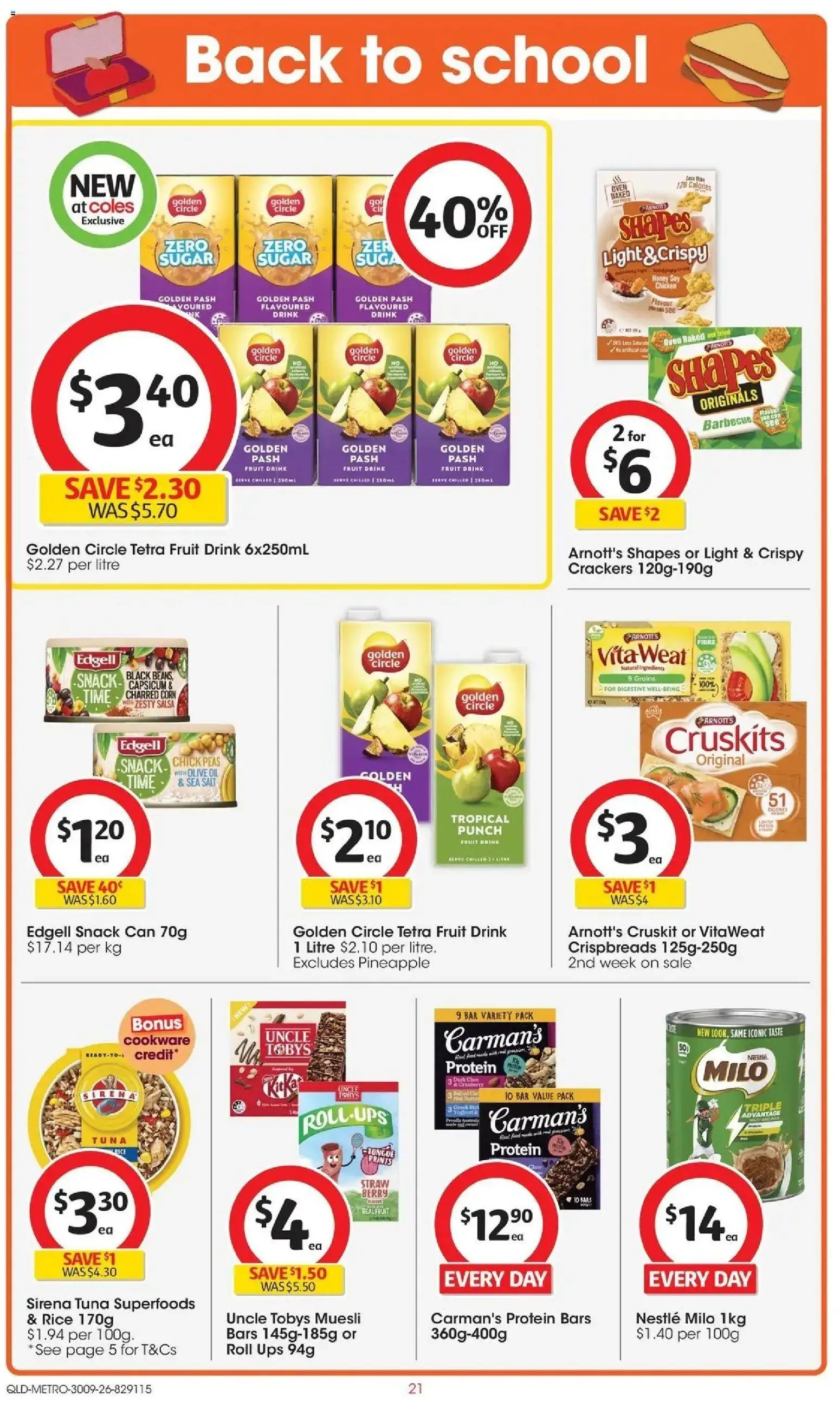 Coles catalogue - valid from 30/09/2026 | Page: 21 | Products: Corn, Crackers, Honey, Chicken
