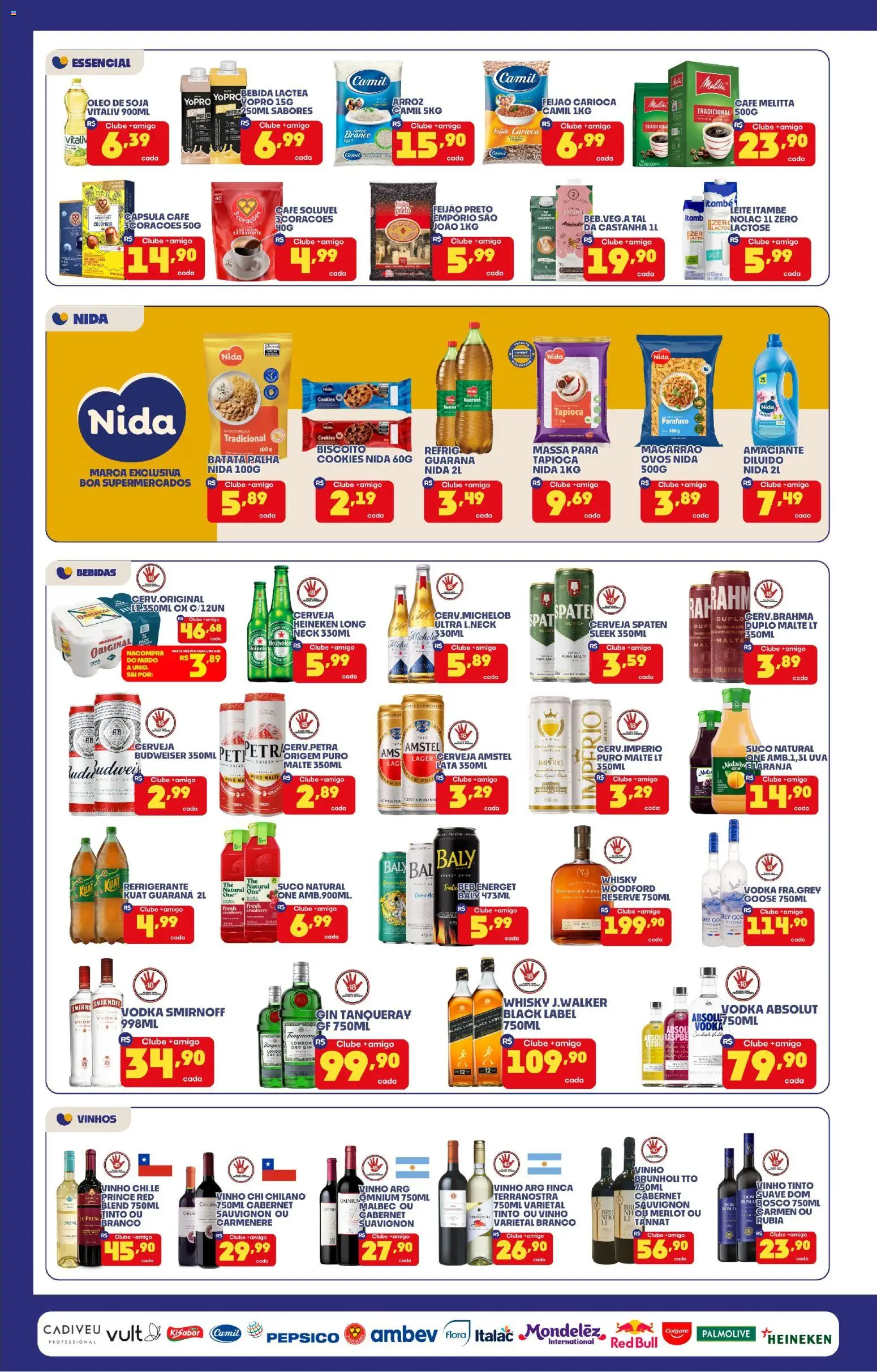 Boa Supermercados Folheto - válido de 07/08/2026 | Página: 2 | Produtos: Café, Vinho, Refrigerante, Batata