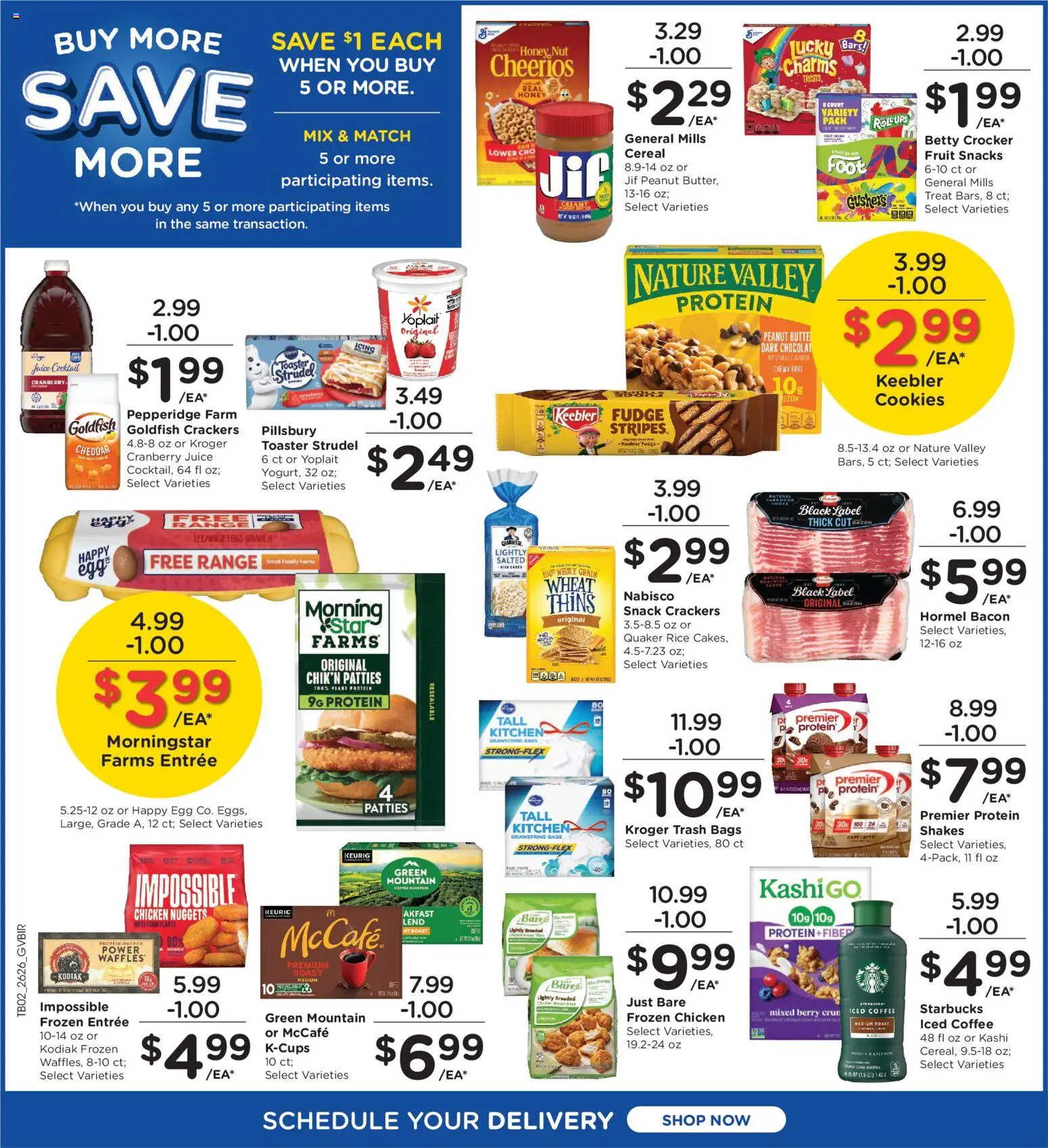 Kroger Ad - valid from 07/29/2026 | Page: 3 | Products: Butter, Coffee, Juice, Rice