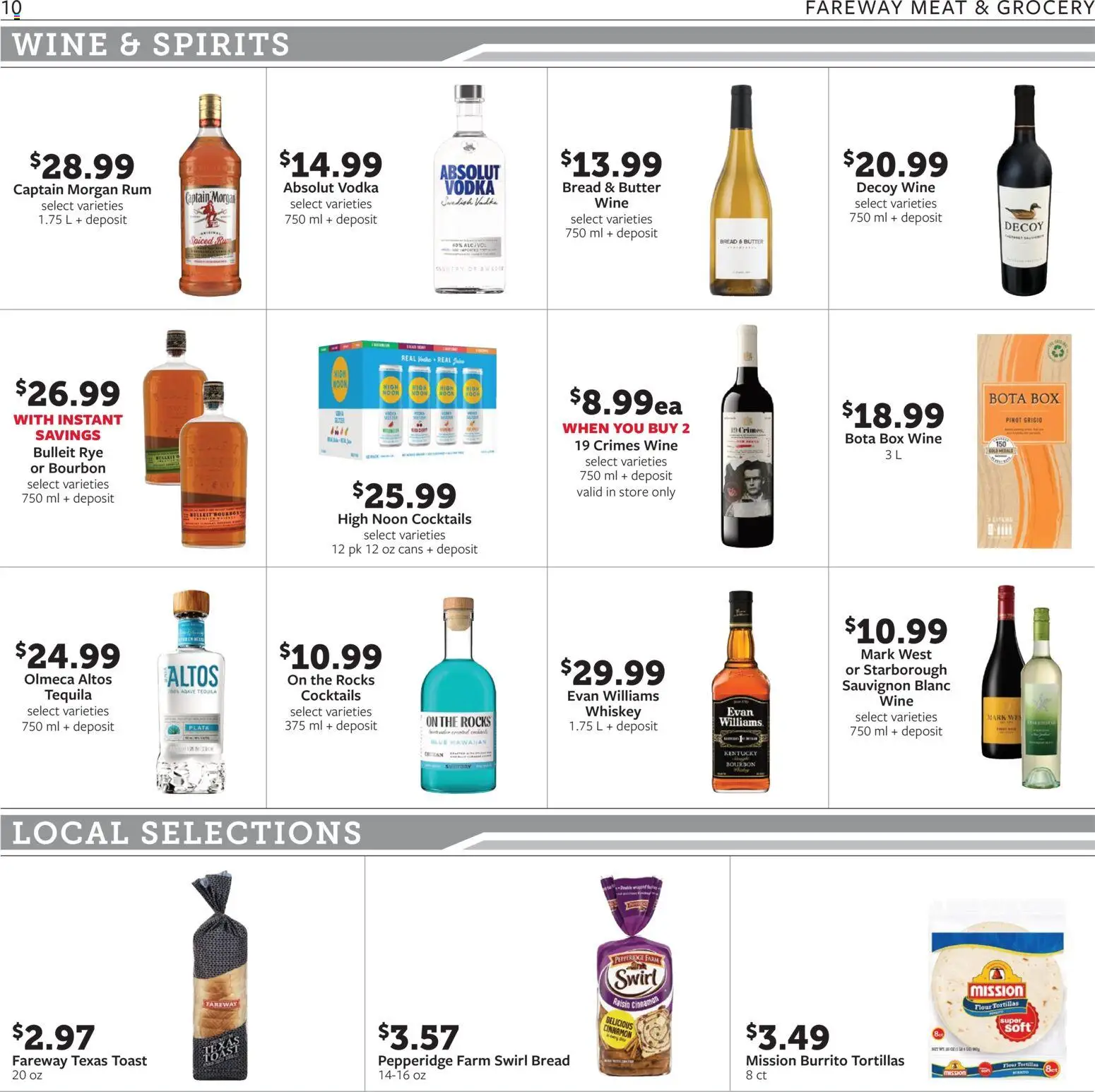 Fareway Weekly Ad - valid from 09/28/2026 | Page: 10 | Products: Meat, Bread, Bourbon, Vodka
