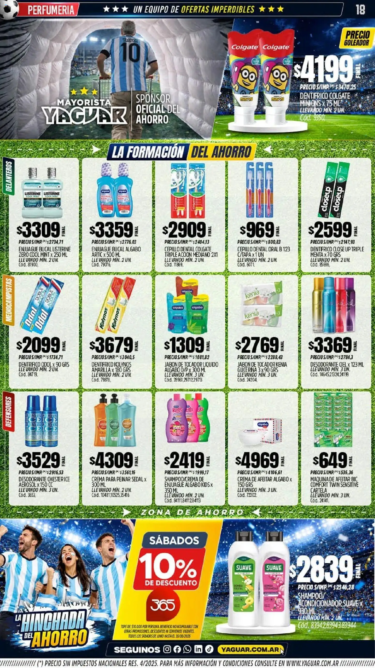 Yaguar - Oferta Semanal General Roca │ válido desde el 01.06.2026 | Página: 18 | Productos: Cepillo, Desodorante, Enjuague bucal, Crema