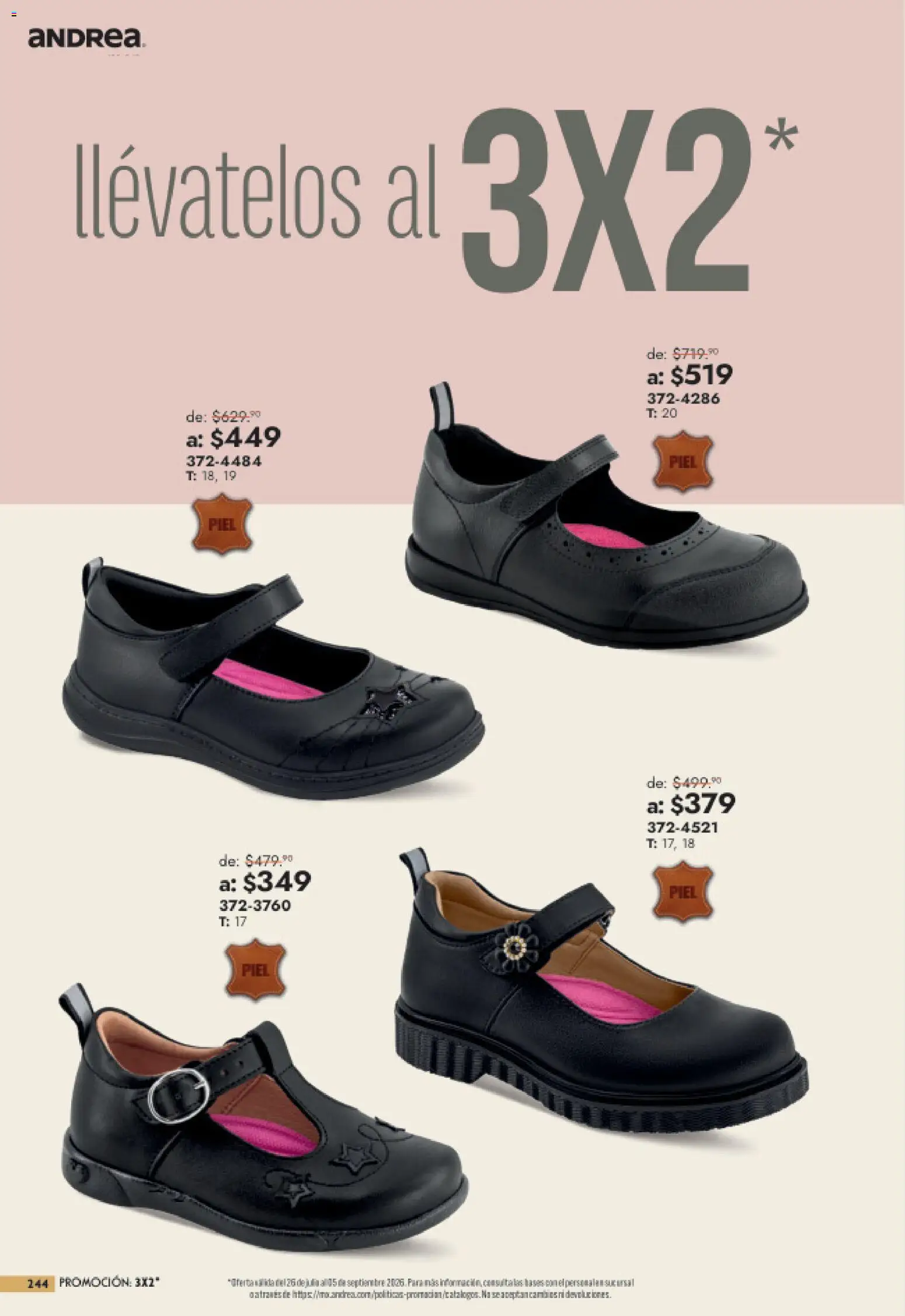 Nuevas ofertas de Andrea válidas en toda la República Mexicana desde el 26/07/2026. ¡Encuentra las mejores ofertas en Andrea catálogo Outlet! | Página: 244