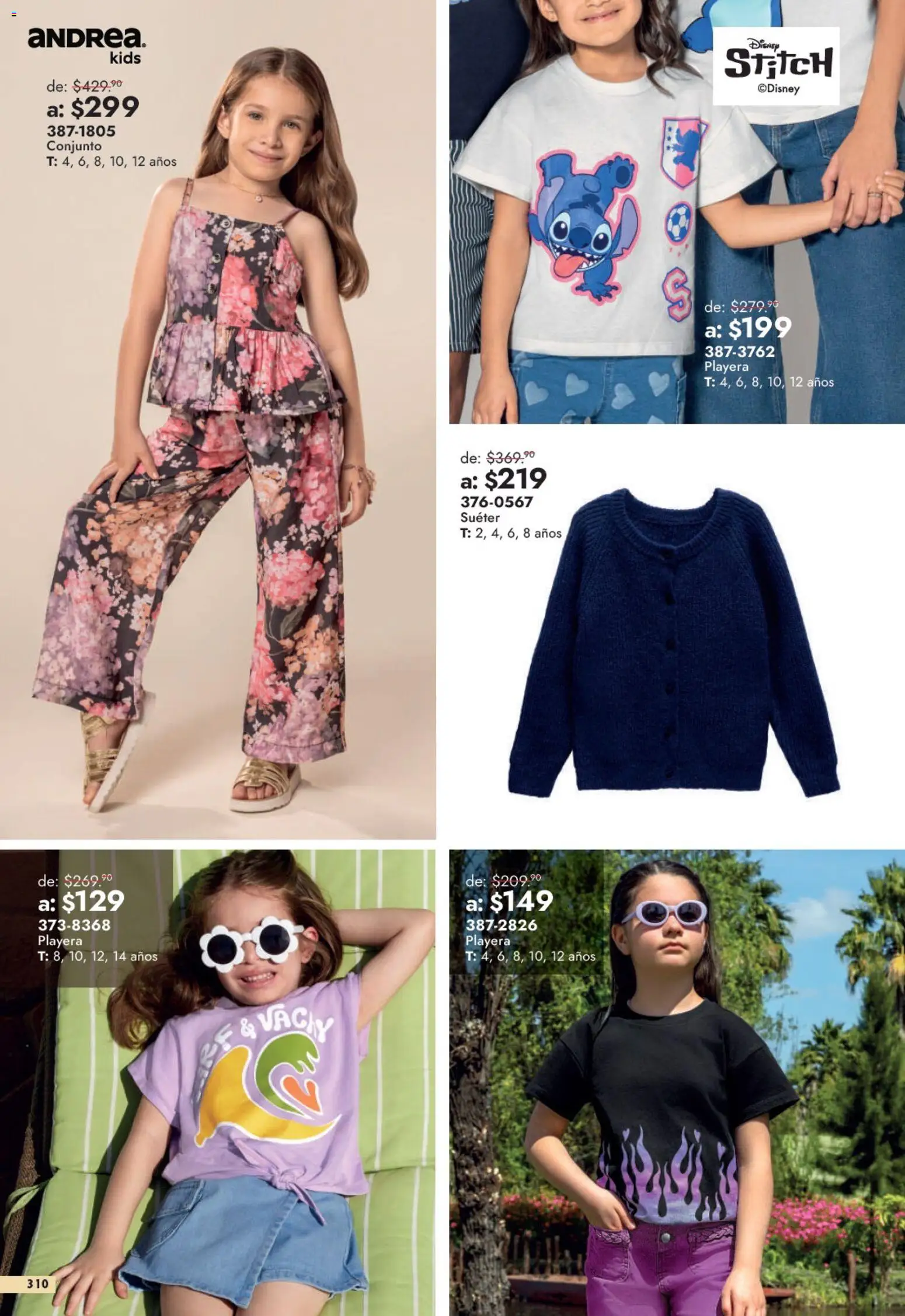 Nuevas ofertas de Andrea válidas en toda la República Mexicana desde el 13/09/2026. ¡Encuentra las mejores ofertas en Andrea catálogo Outlet! | Página: 310 | Productos: Suéter, Playera, Conjunto