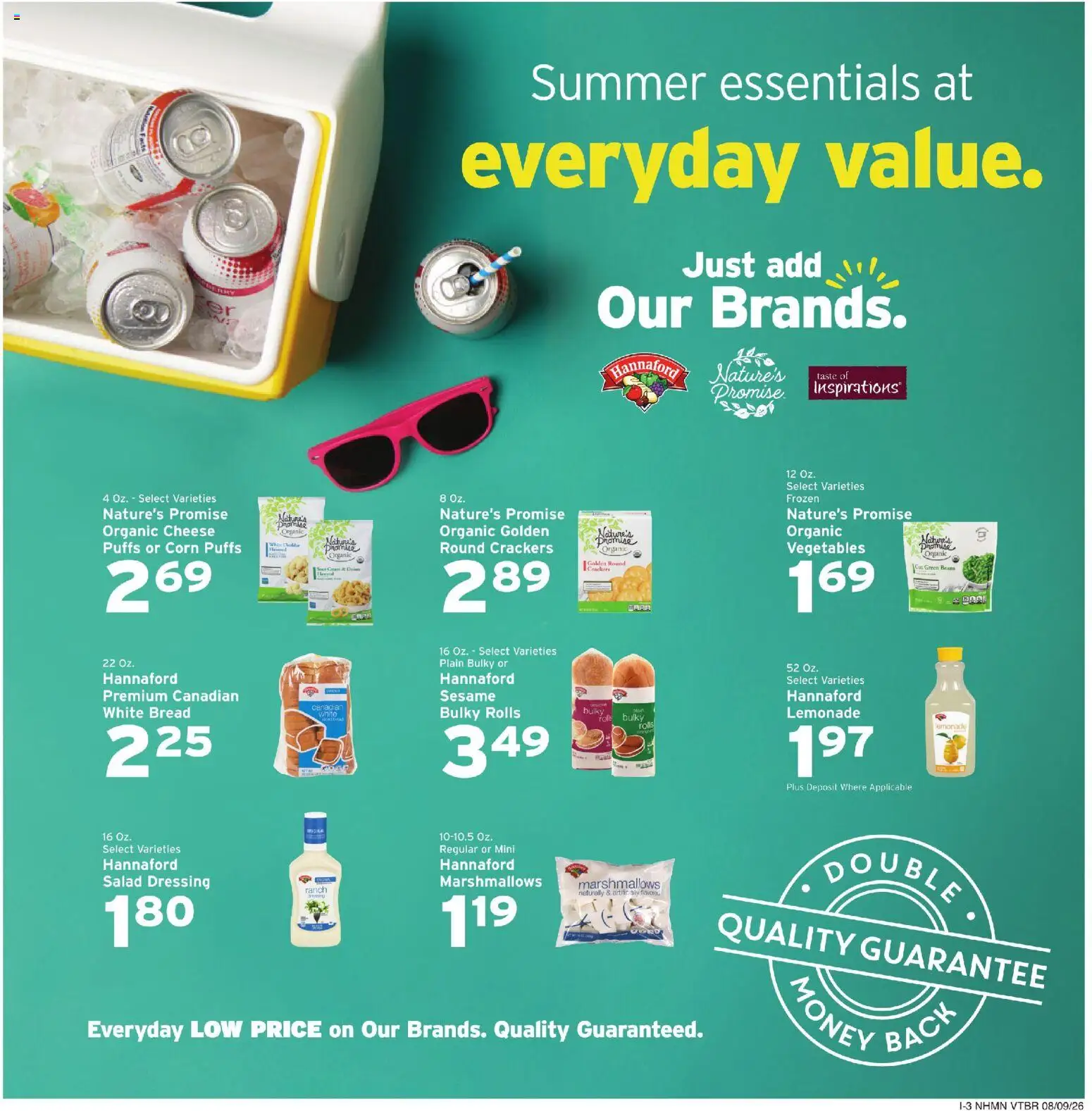 Hannaford Weekly Flyer - valid from 08/09/2026 | Page: 7 | Products: Crackers, Cream, Salad, Dressing