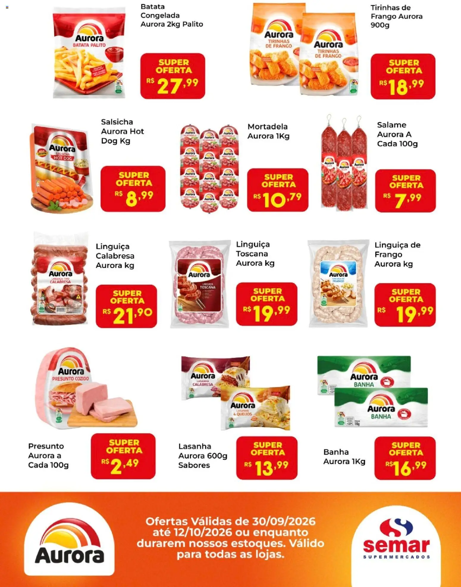 Semar Supermercado Folheto - válido de 30/09/2026 | Página: 2 | Produtos: Salsicha, Salame, Batata, Frango