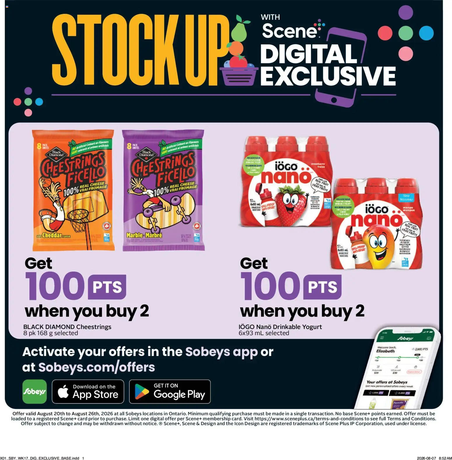 Sobeys flyer valid from Aug 20, 2026 | Page: 13 | Products: Sugar, Mango, Cheddar, Cheese