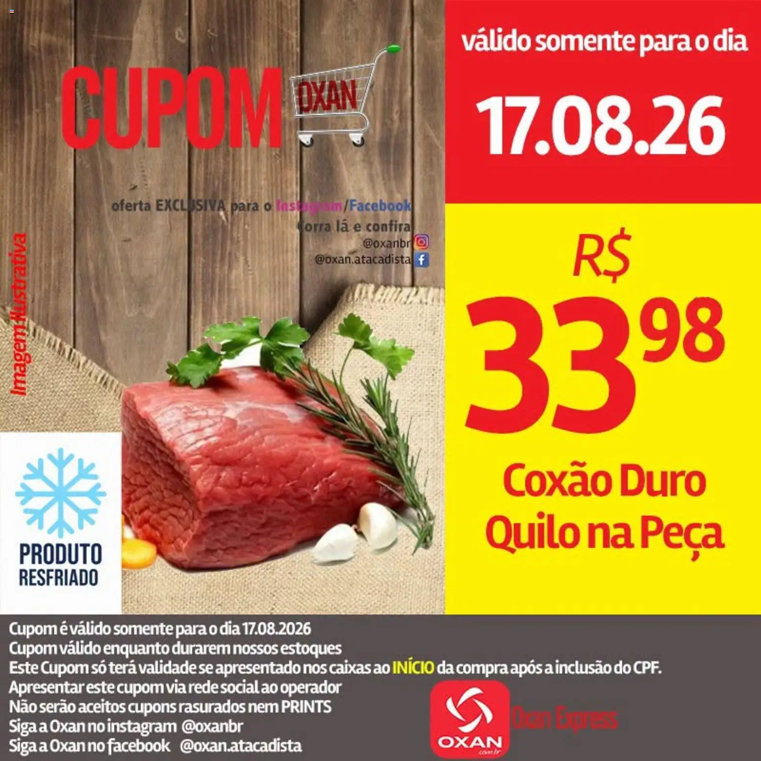 Oxan Atacadista Folheto - válido de 17/08/2026 | Página: 4 | Produtos: Coxão duro