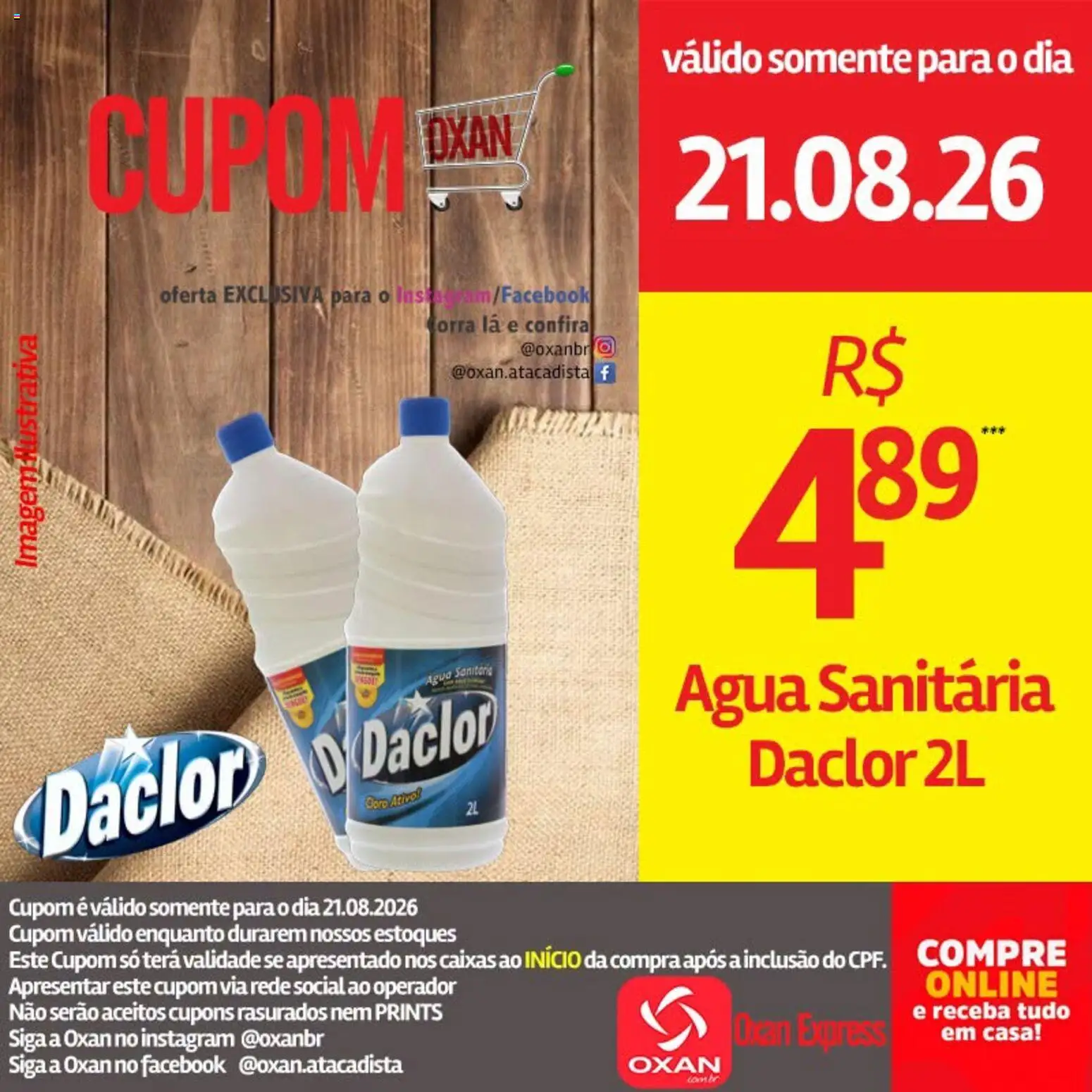 Oxan Atacadista Folheto - válido de 21/08/2026 | Página: 14 | Produtos: Água, Água sanitária