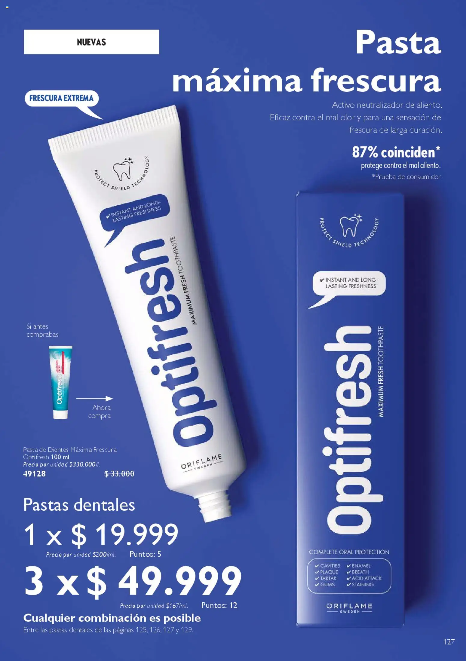 Oriflame revista - valida desde el 28.03.2026 | Página: 127 | Productos: Pasta, Mermelada, Combinación