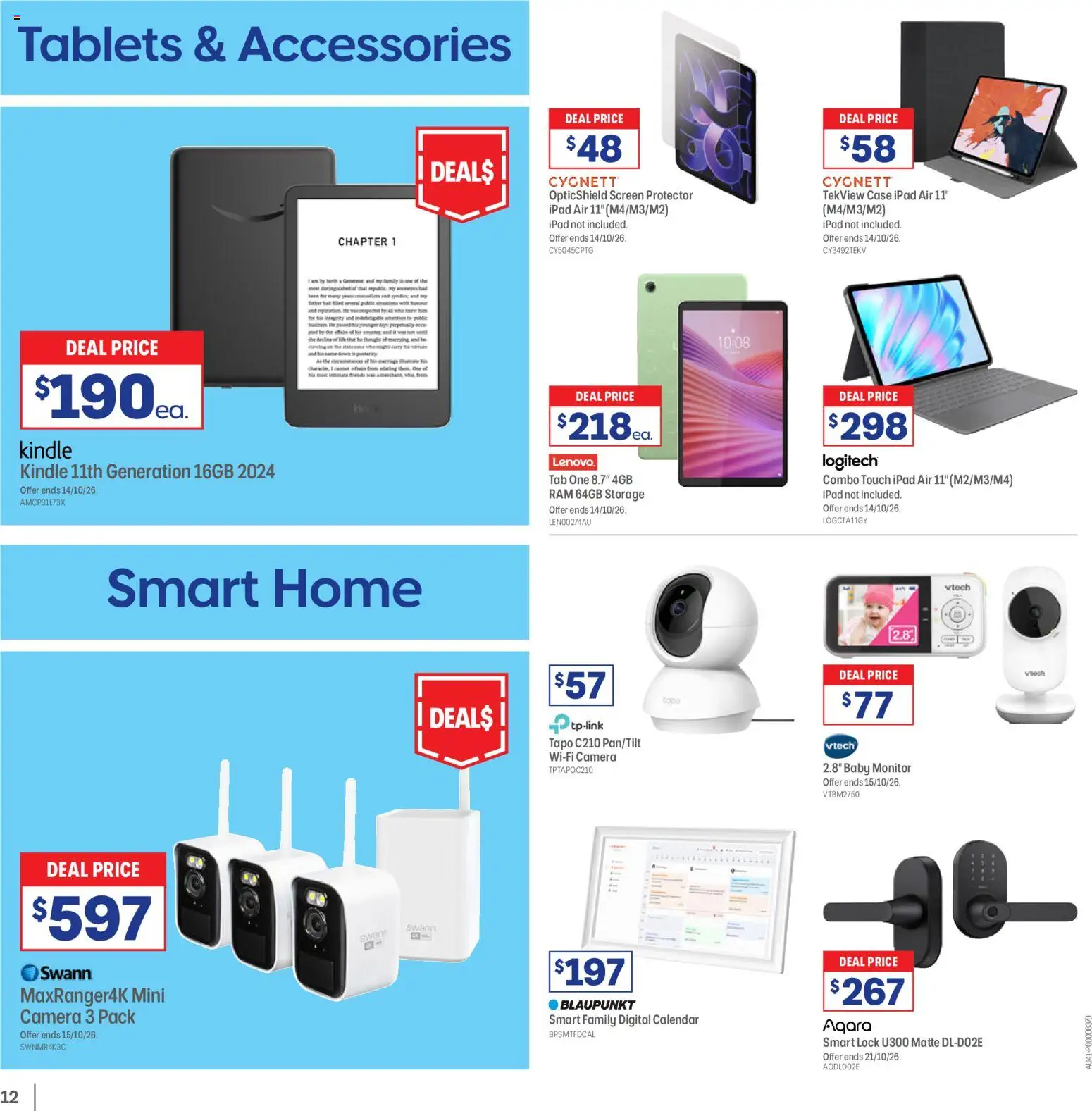 Officeworks catalogue - valid from 01/10/2026 | Page: 12 | Products: Digital, Case, Screen, Tablets