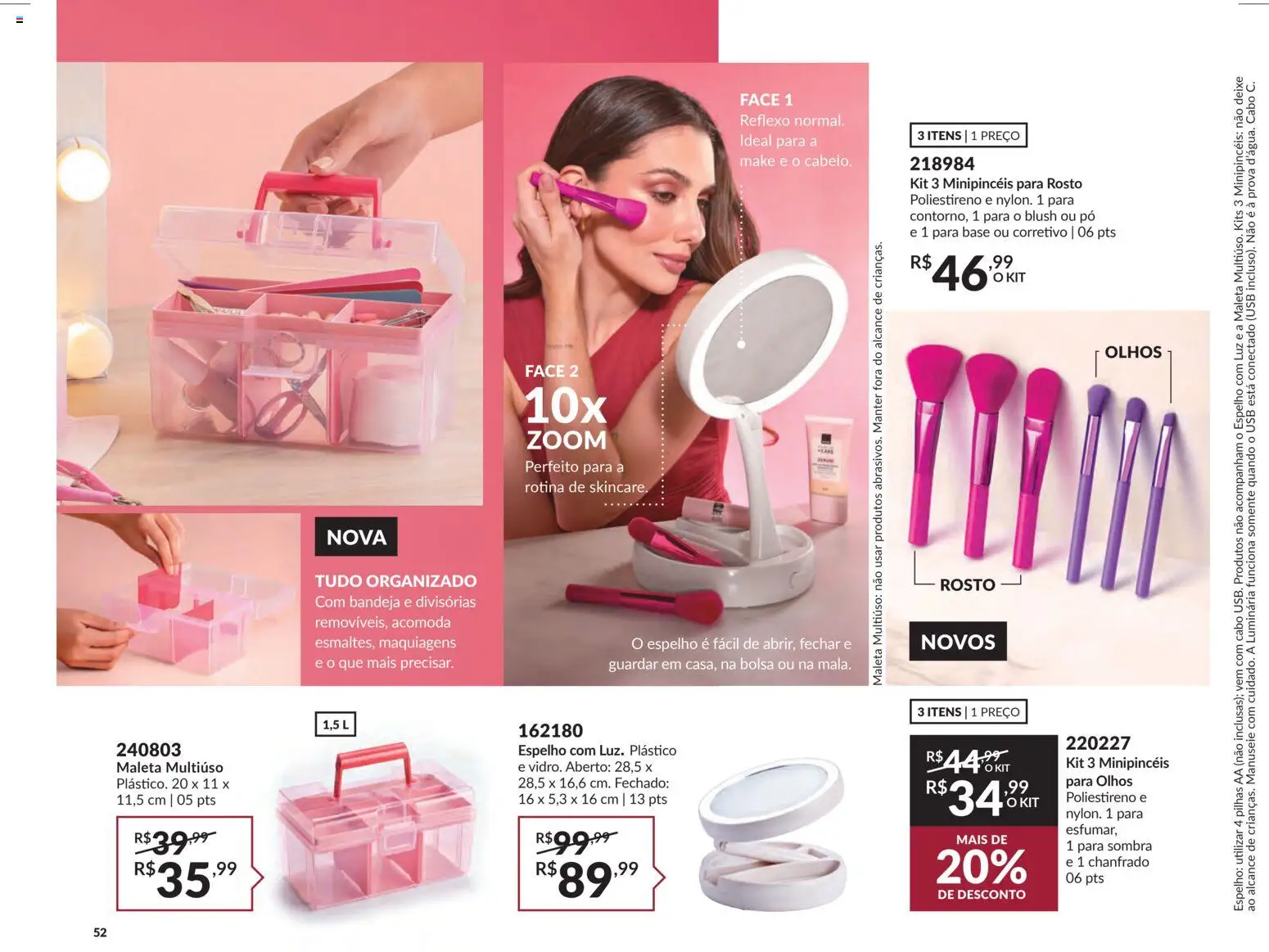 Avon Folheto - válido de 18.02.2026 | Página: 52 | Produtos: Corretivo, Luminária, Bandeja, Bolsa
