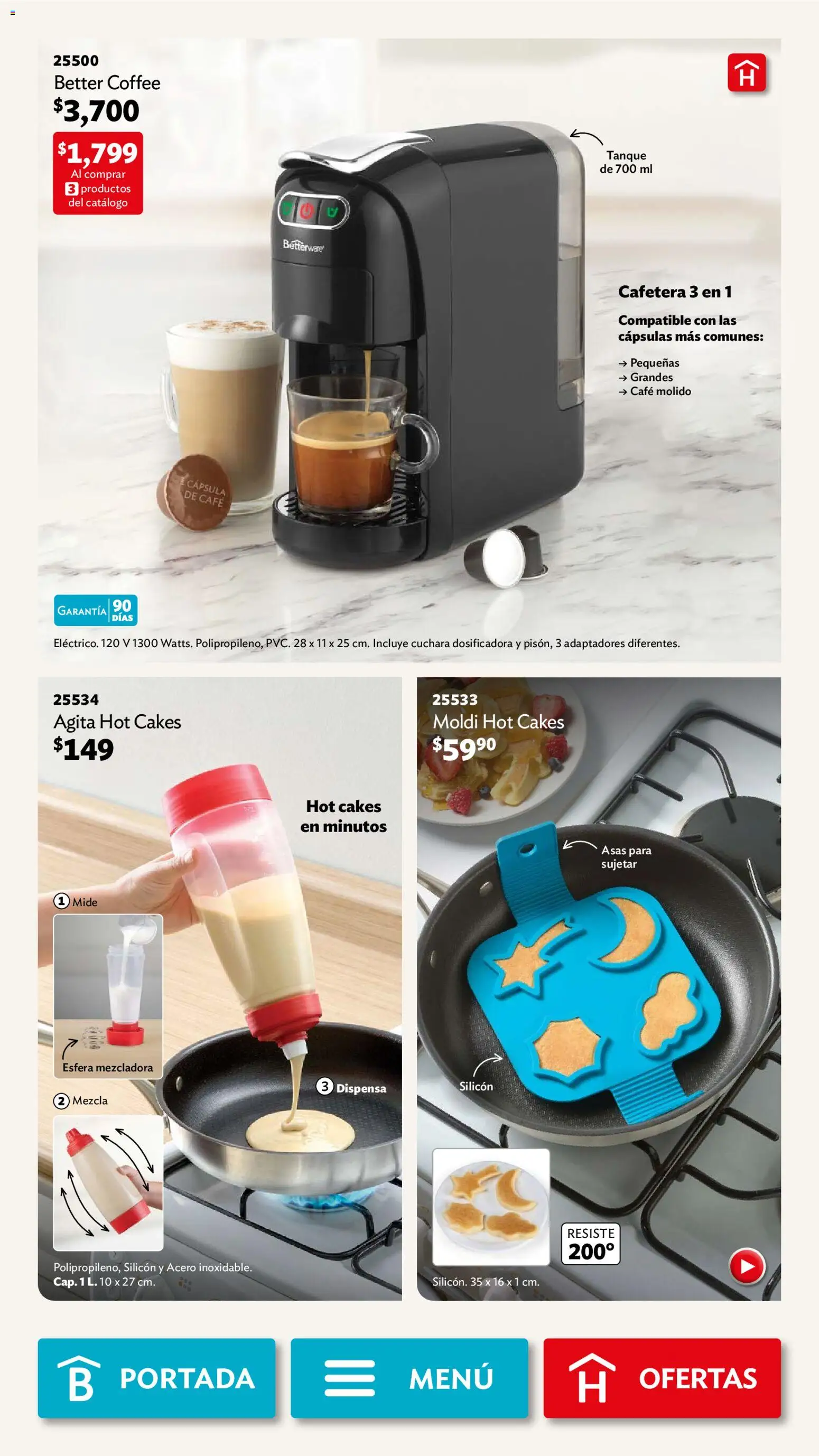 Nuevas ofertas de Betterware válidas en toda la República Mexicana desde el 02/02/2026. ¡Encuentra las mejores ofertas en Betterware campaña 2 2026! | Página: 58 | Productos: Café, Cápsulas, Cuchara, Café molido