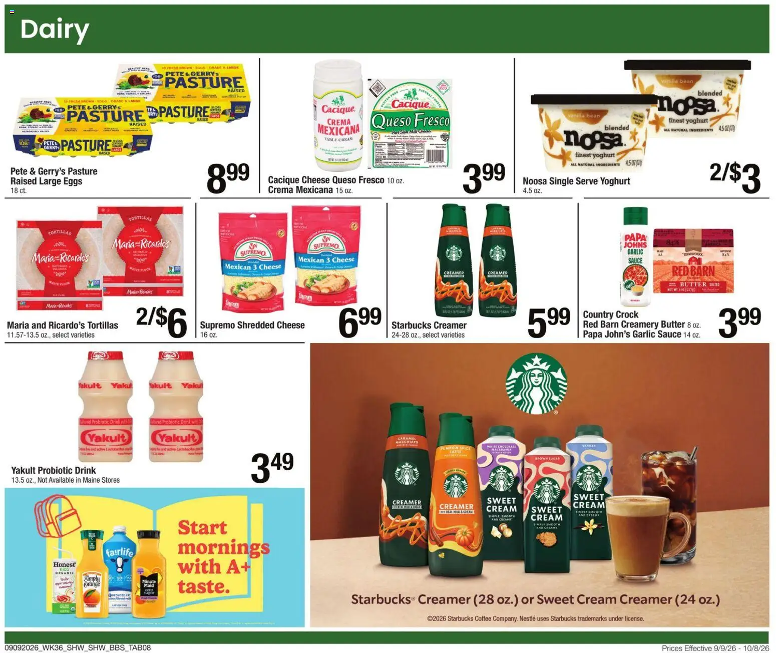 Shaw's Big Book of Savings - valid from 09/09/2026 | Page: 21 | Products: Table, Eggs, Tortillas, Vanilla