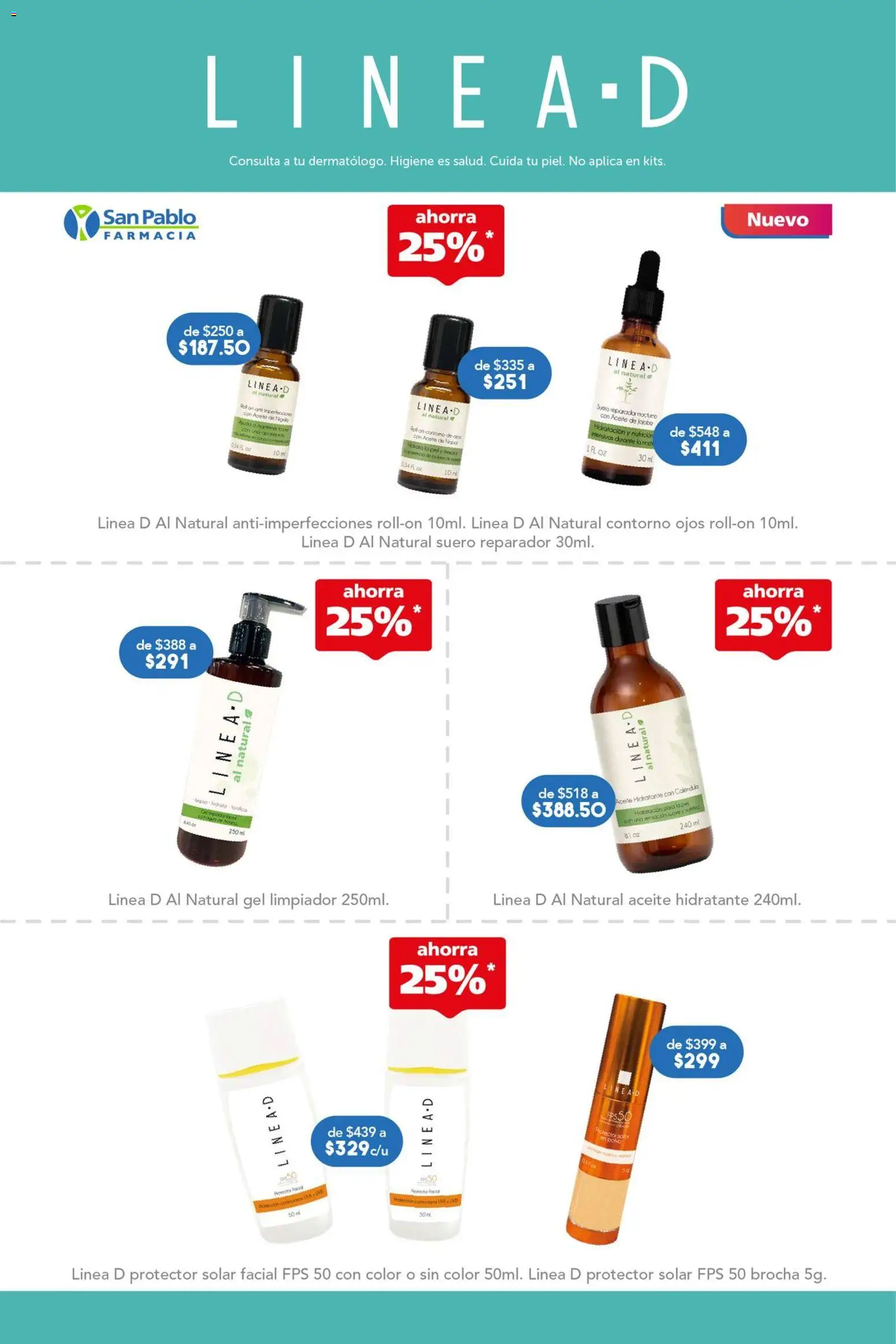 Nuevas ofertas de Farmacia San Pablo válidas en toda la República Mexicana desde el 17.05.2026. ¡Encuentra las mejores ofertas en Farmacia San Pablo catálogo! | Página: 5 | Productos: Contorno, Aceite, Limpiador, Protector solar