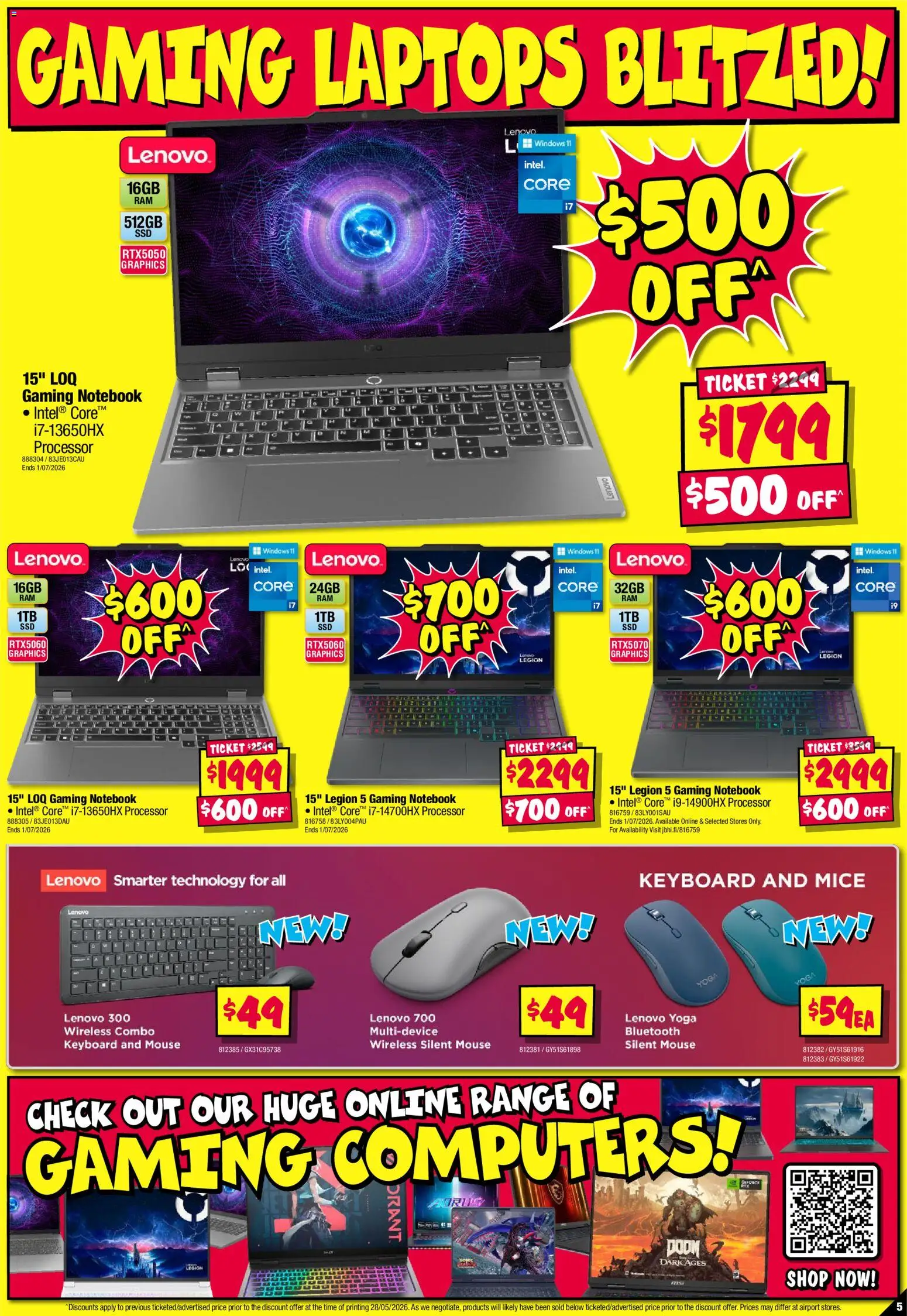 JB Hi-Fi catalogue - valid from 11.06.2026 | Page: 5 | Products: Notebook, Mouse, Keyboard