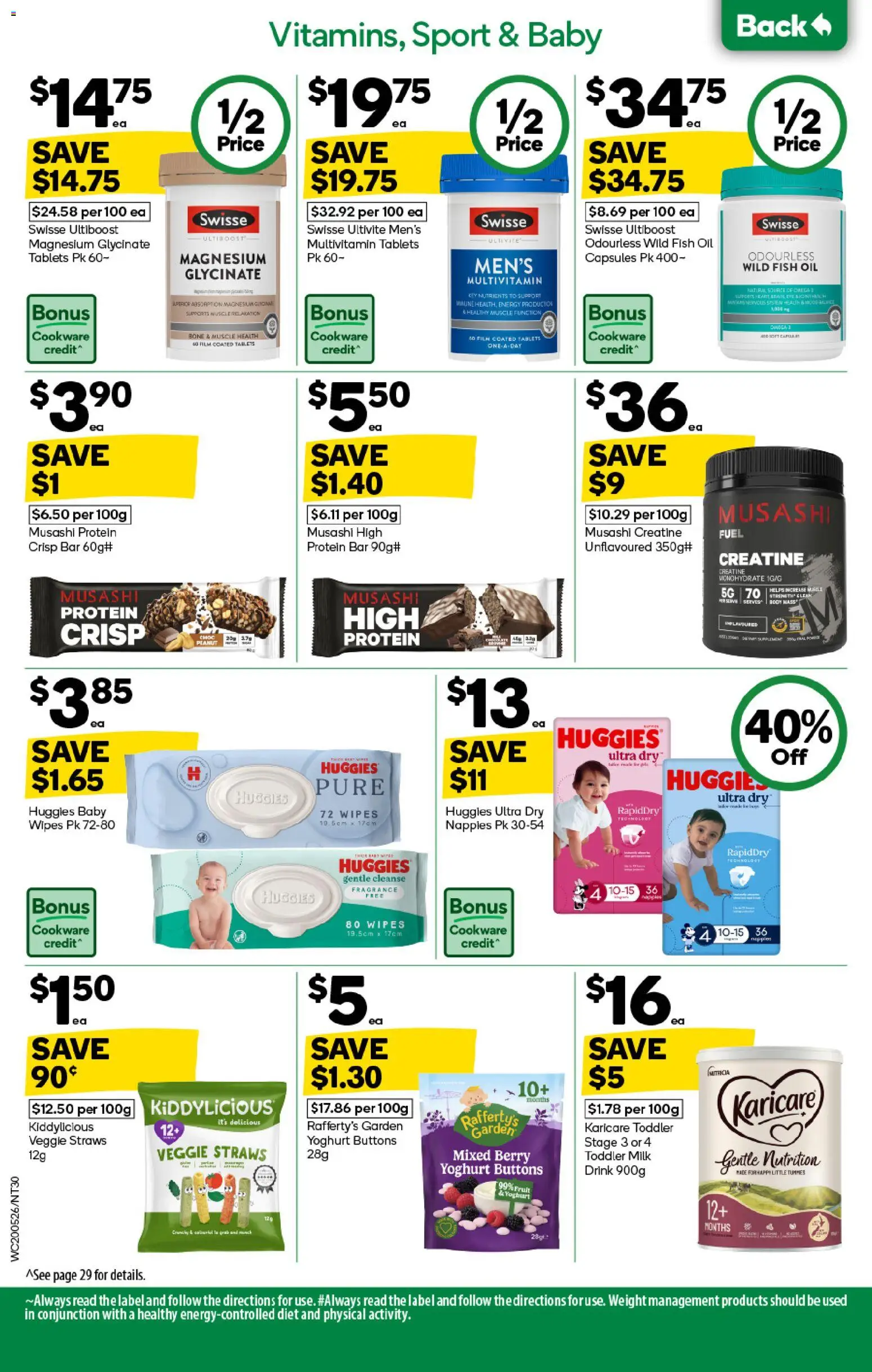 Woolworths catalogue - valid from 20.05.2026 | Page: 28 | Products: Milk, Nappies, Fish oil, Weight