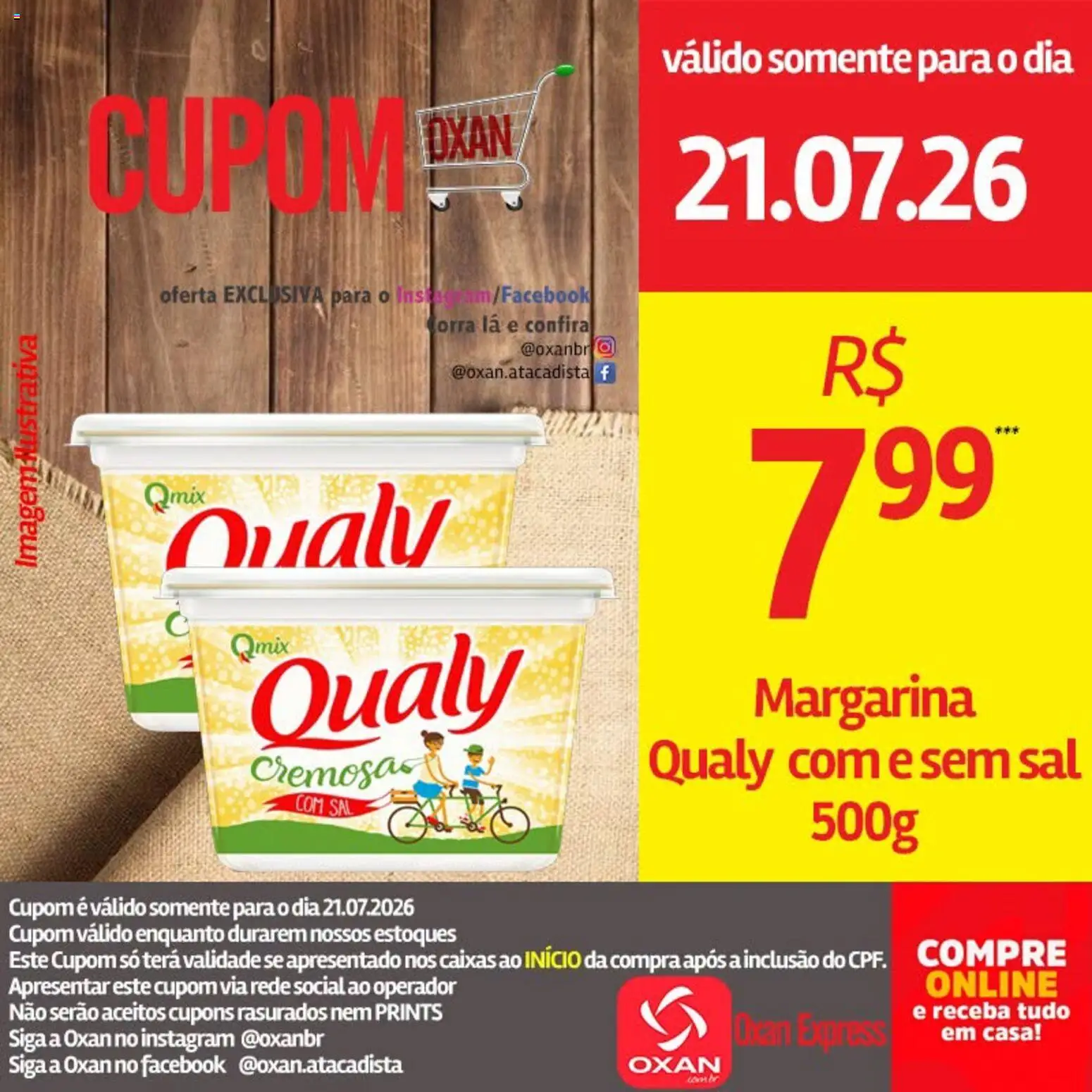 Oxan Atacadista Folheto - válido de 21/07/2026 | Página: 9 | Produtos: Sal, Margarina