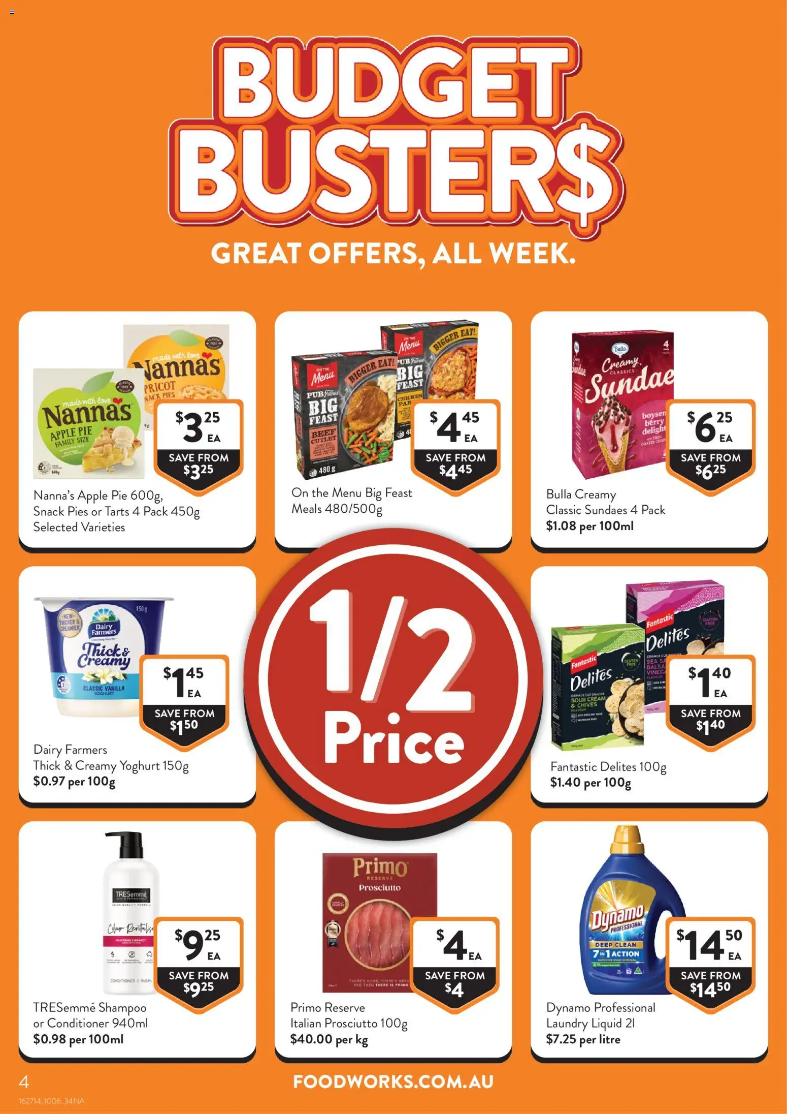 Foodworks catalogue - valid from 10.06.2026 | Page: 4 | Products: Yoghurt, Chicken, Sour cream, Pies
