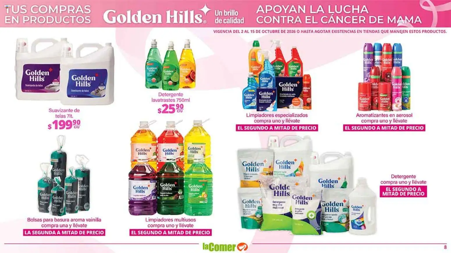 Nuevas ofertas de La Comer válidas en toda la República Mexicana desde el 02/10/2026. ¡Encuentra las mejores ofertas en La Comer folleto es la tienda rosa! | Página: 8