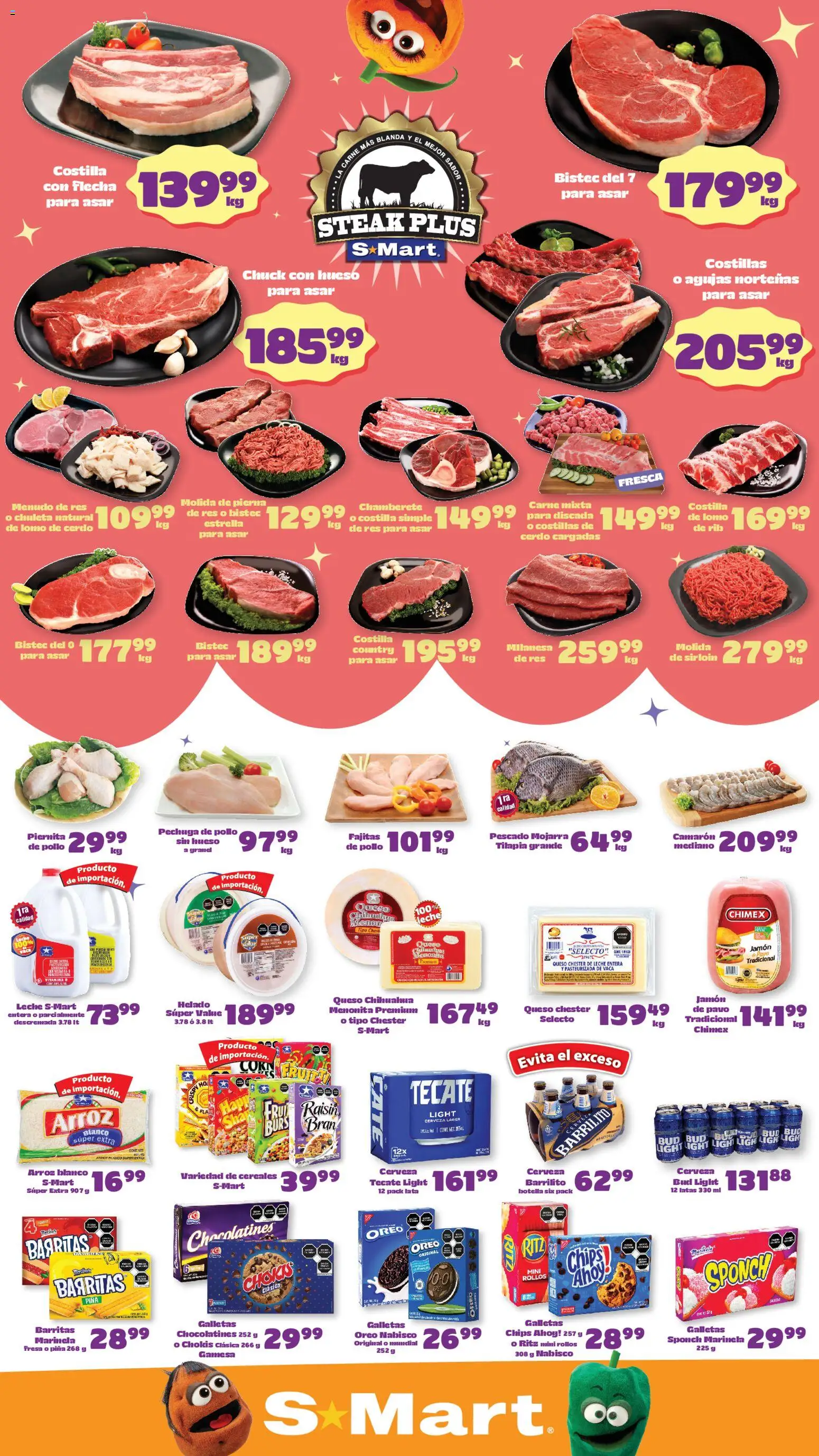 Nuevas ofertas de S-Mart válidas en toda la República Mexicana desde el 15.05.2026. ¡Encuentra las mejores ofertas en S-Mart folleto Nuevo Laredo! | Página: 1 | Productos: Pollo, Fresa, Arroz, Botella