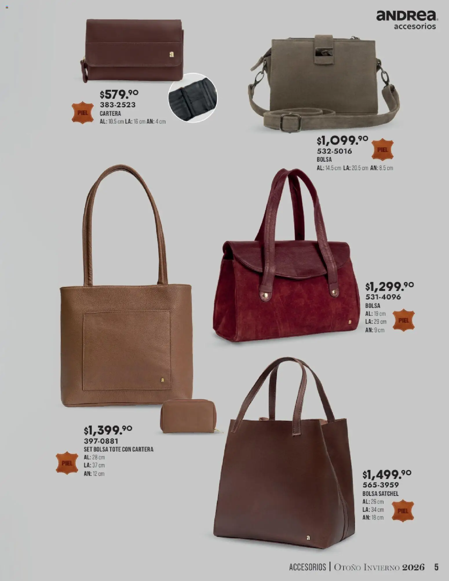 Nuevas ofertas de Andrea válidas en toda la República Mexicana desde el 23/08/2026. ¡Encuentra las mejores ofertas en Andrea catálogo Accesorios para todos! | Página: 5
