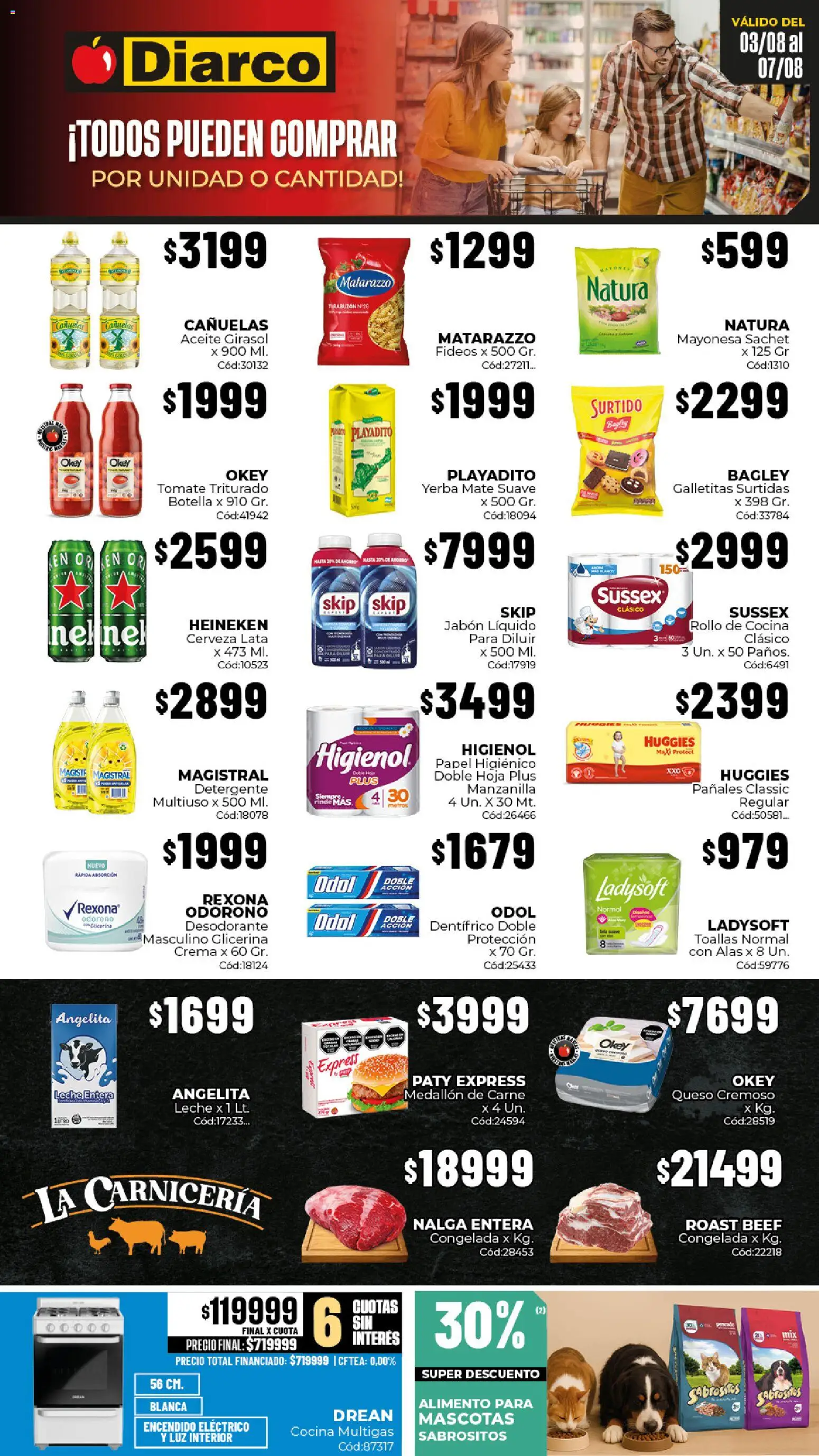 Diarco - Ofertas Tdf │ válido desde el 03/08/2026 | Página: 1 | Productos: Cocina, Yerba, Cerveza, Crema