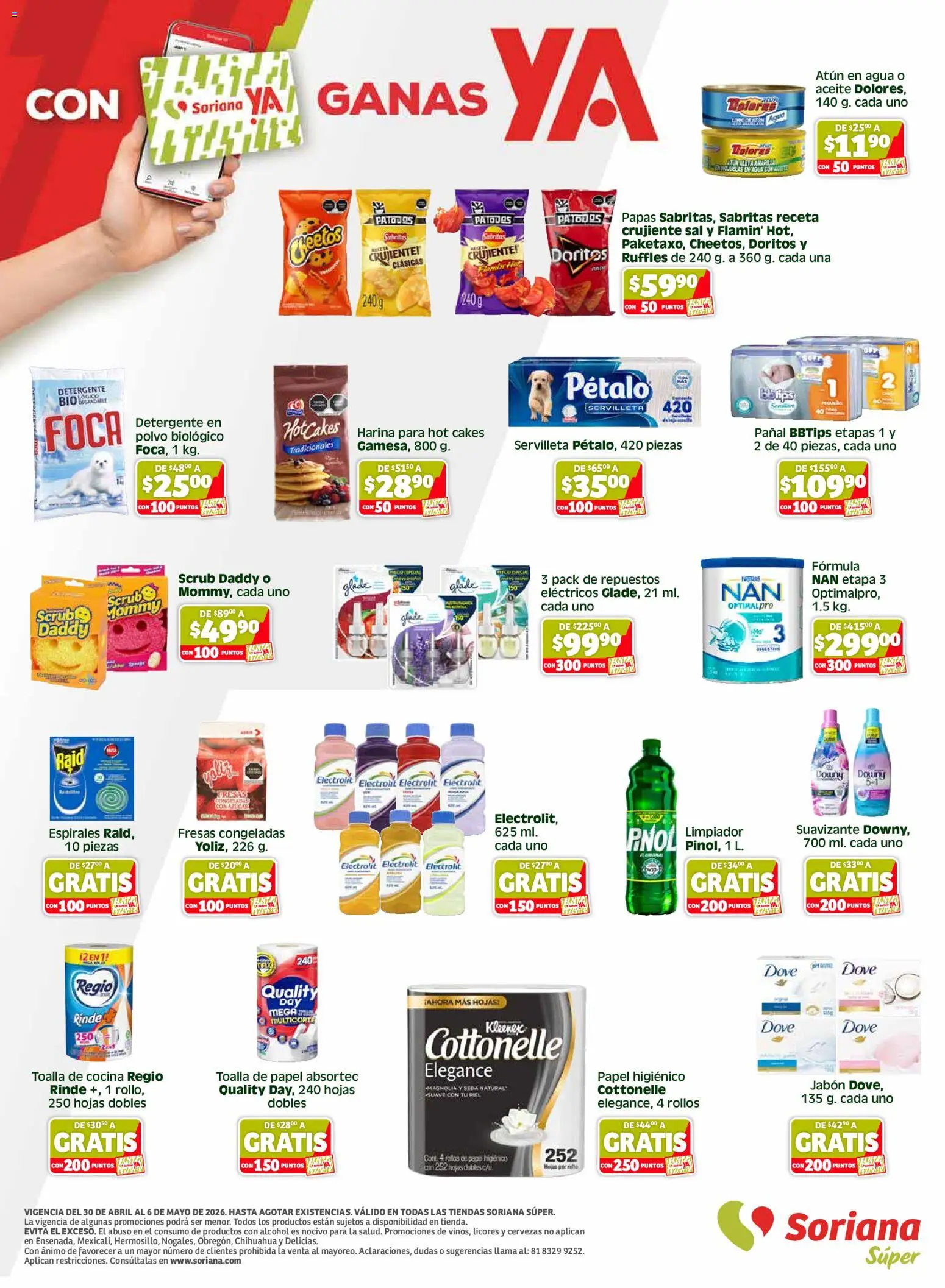 Nuevas ofertas de Soriana válidas en toda la República Mexicana desde el 30.04.2026. ¡Encuentra las mejores ofertas en Soriana Apoyamos con todo Súper Nacional! | Página: 8