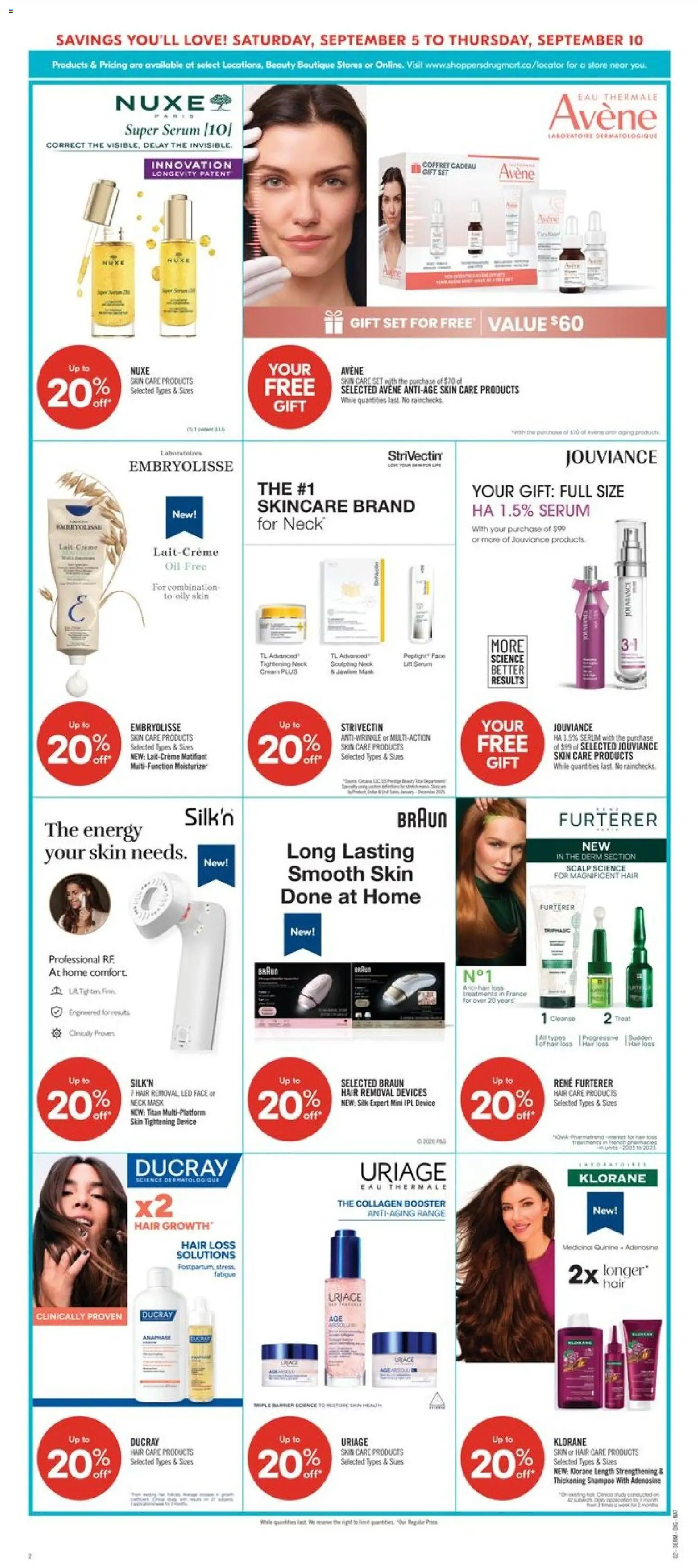 Shoppers flyer valid from Sep 5, 2026 | Page: 15 | Products: Cream, Shampoo, Mask