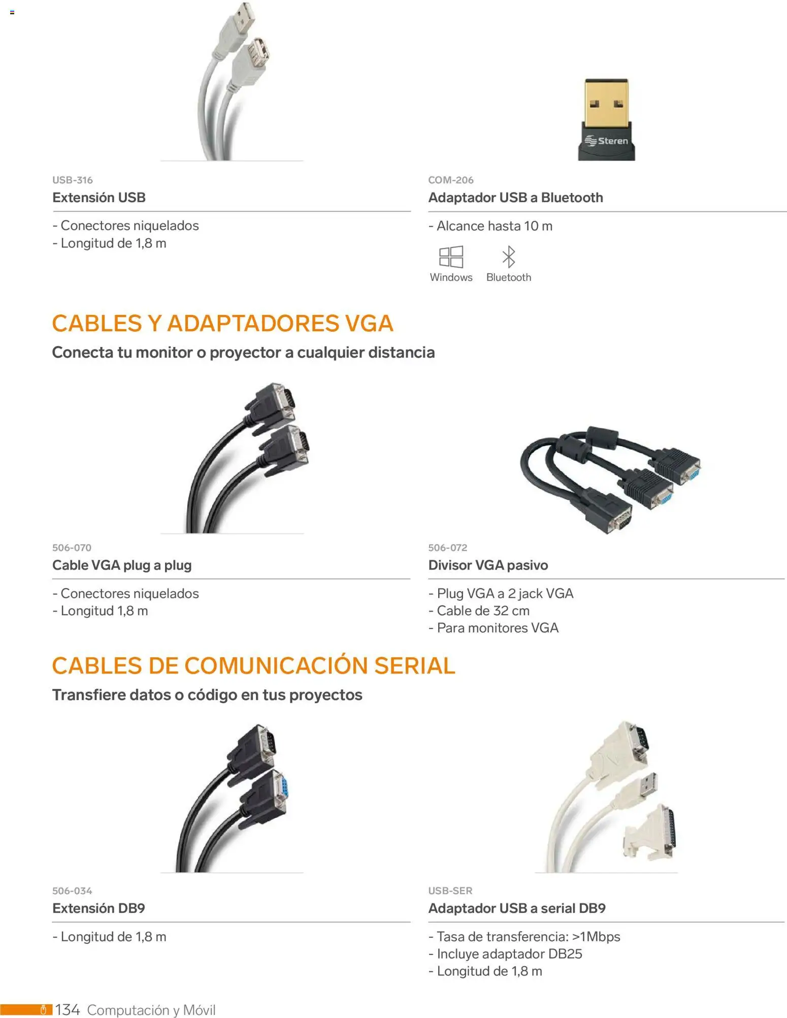 Nuevas ofertas de Steren válidas en toda la República Mexicana desde el 01.01.2026. ¡Encuentra las mejores ofertas en Steren catálogo! | Página: 146 | Productos: Extensión, Proyector, Cable, Adaptador