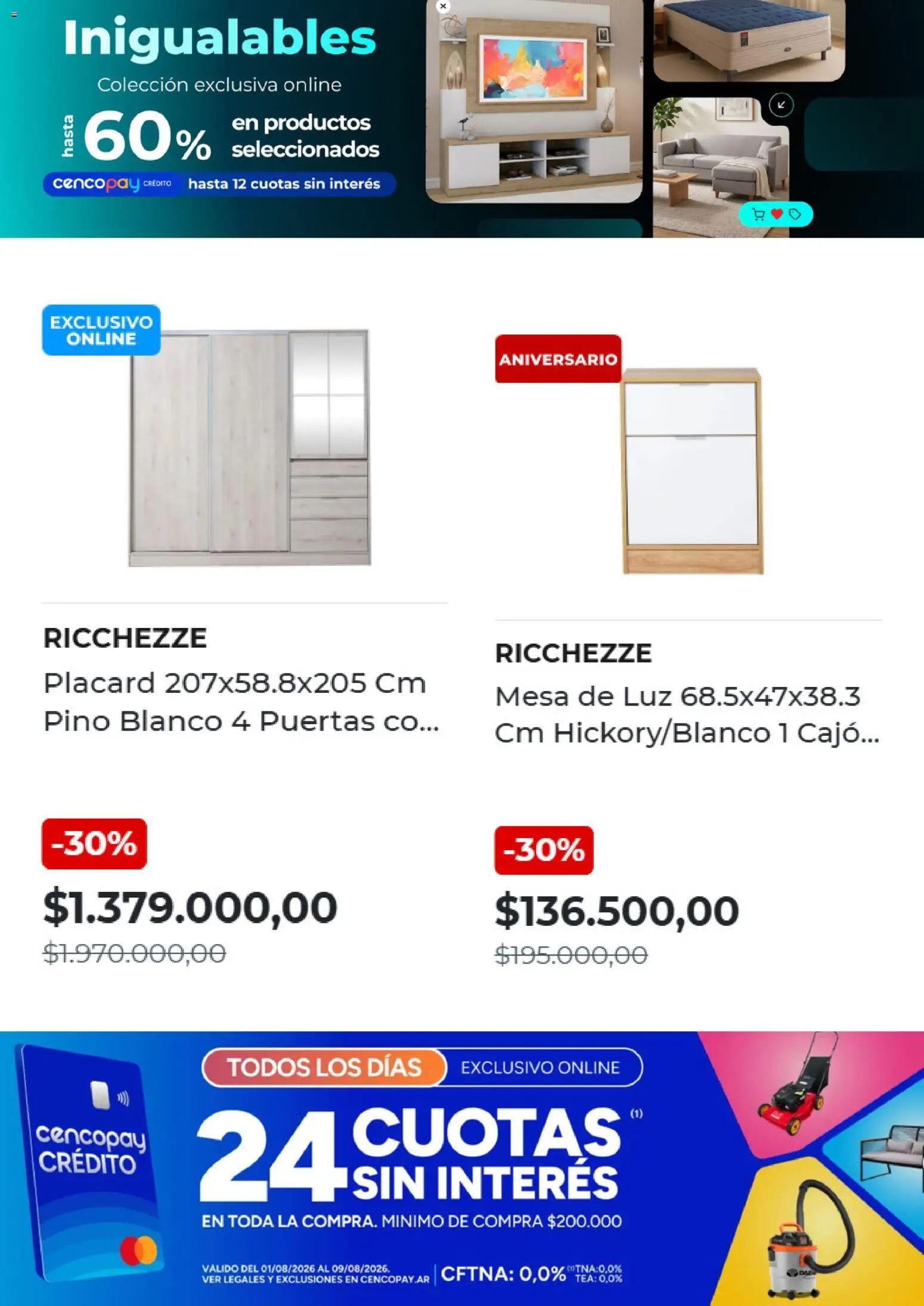 Easy catálogo │ válido desde el 04/08/2026 | Página: 3 | Productos: Mesa de luz, Placard, Mesa